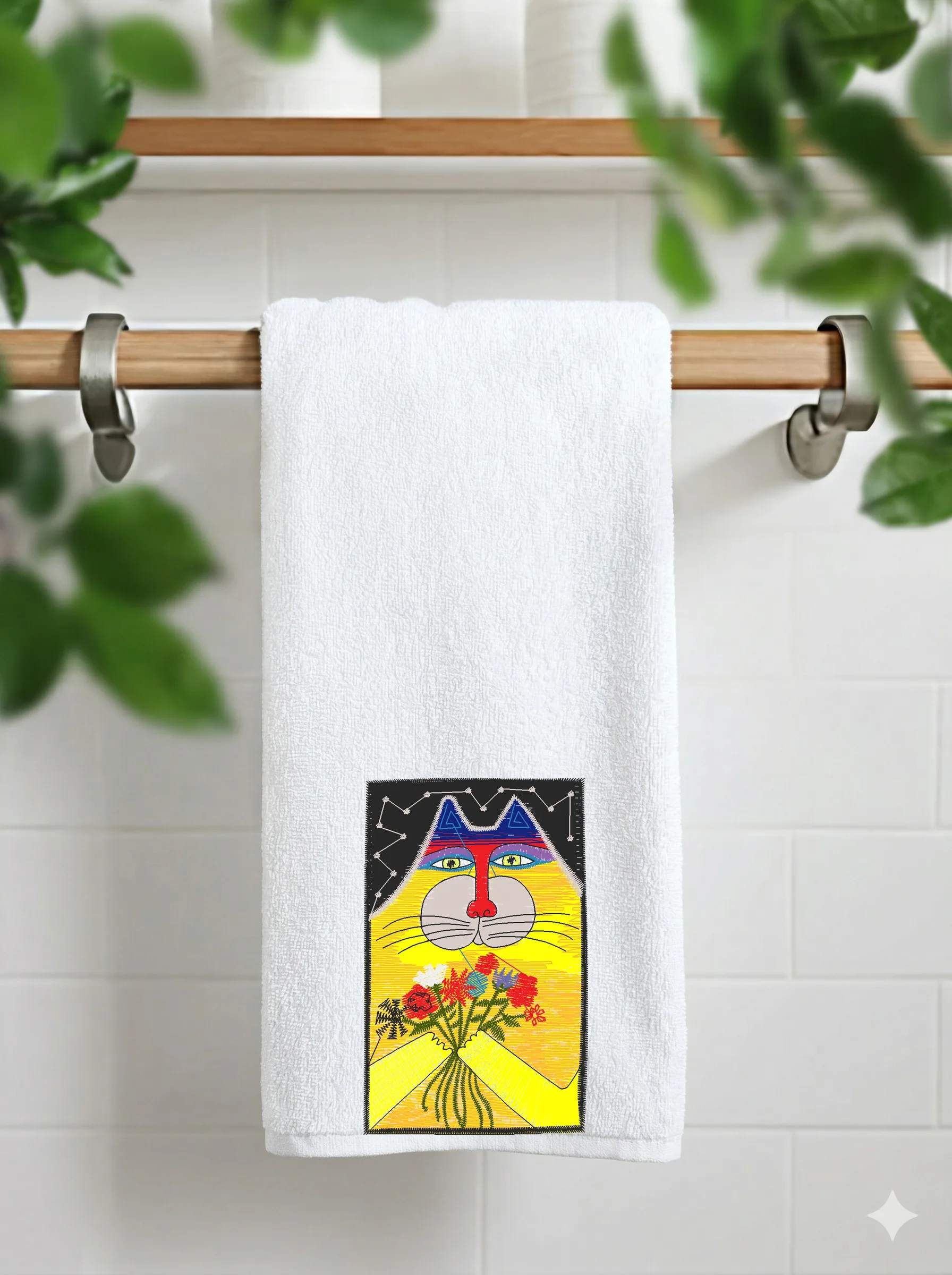 Кот с букетом цветов (миниатюра 11)