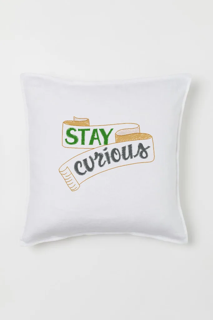 Дизайн машинной вышивки «Лента Stay Curious» (54.7×42.7 мм) — вид 2