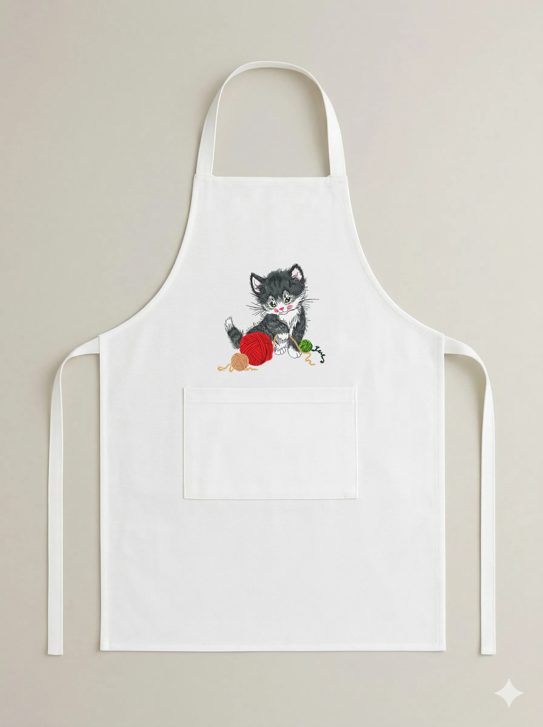 Озорной котенок с клубками (миниатюра 6)