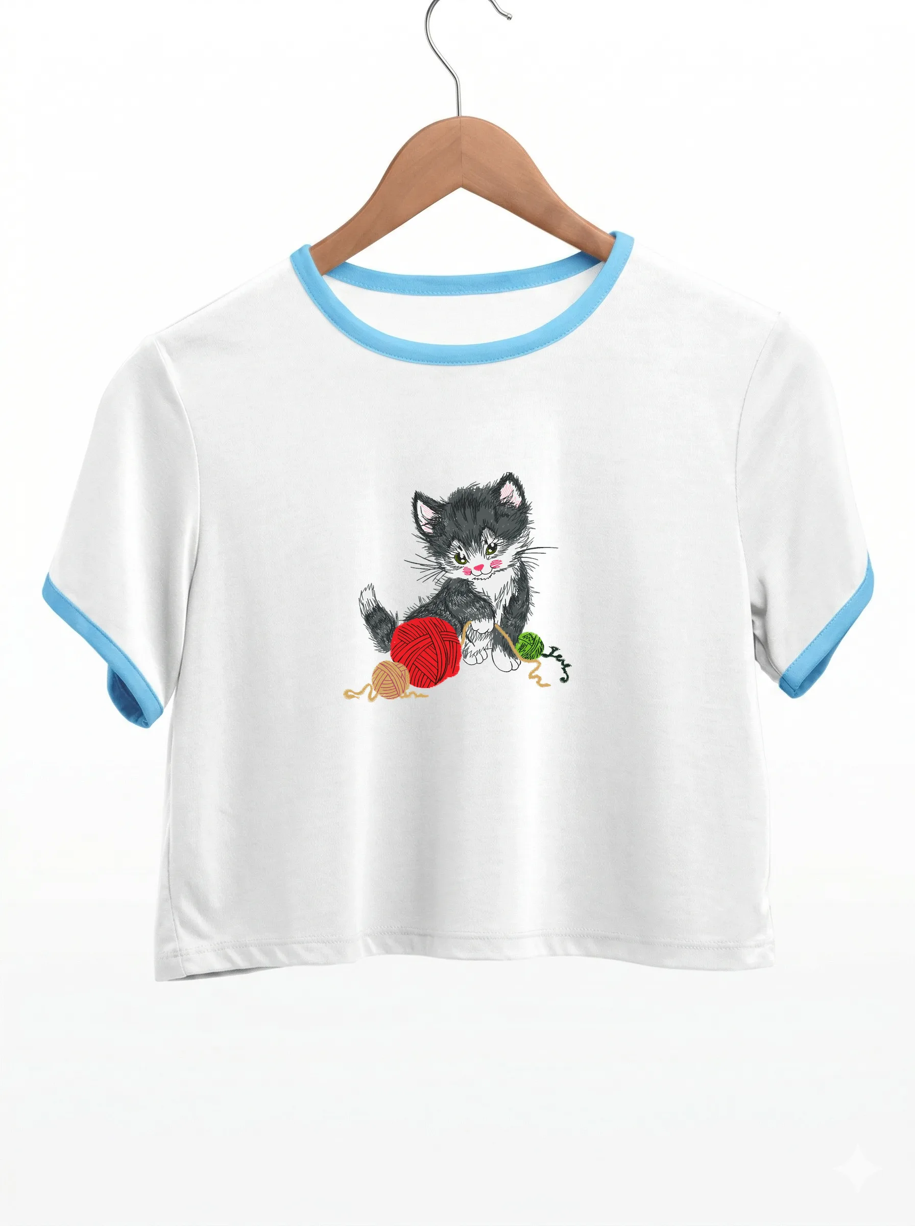 Озорной котенок с клубками (миниатюра 9)