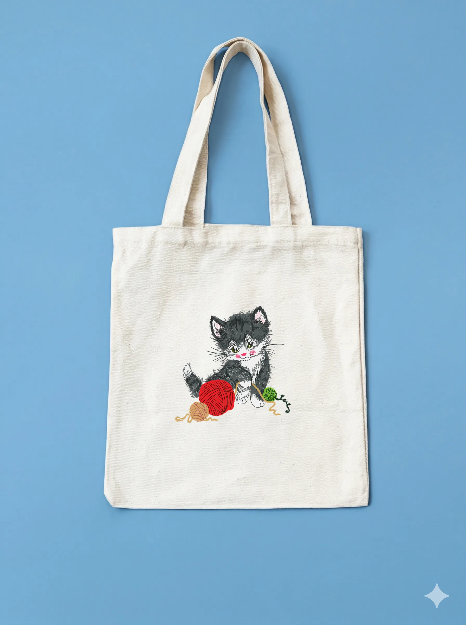Озорной котенок с клубками (миниатюра 10)