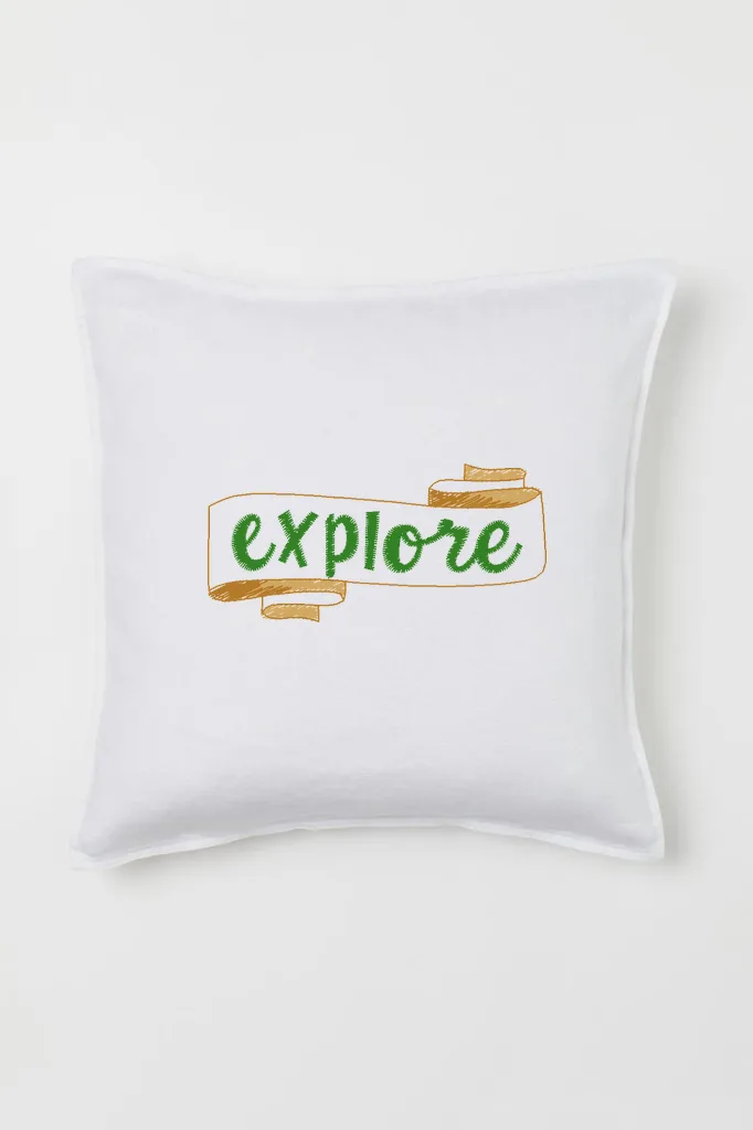 Дизайн машинной вышивки «Декоративная лента Explore» (60.5×28.3 мм) — вид 2