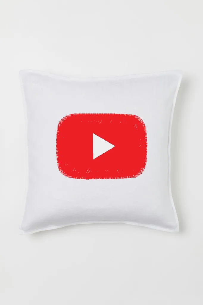 Дизайн машинной вышивки «Логотип YouTube» (38×27.4 мм) — вид 2