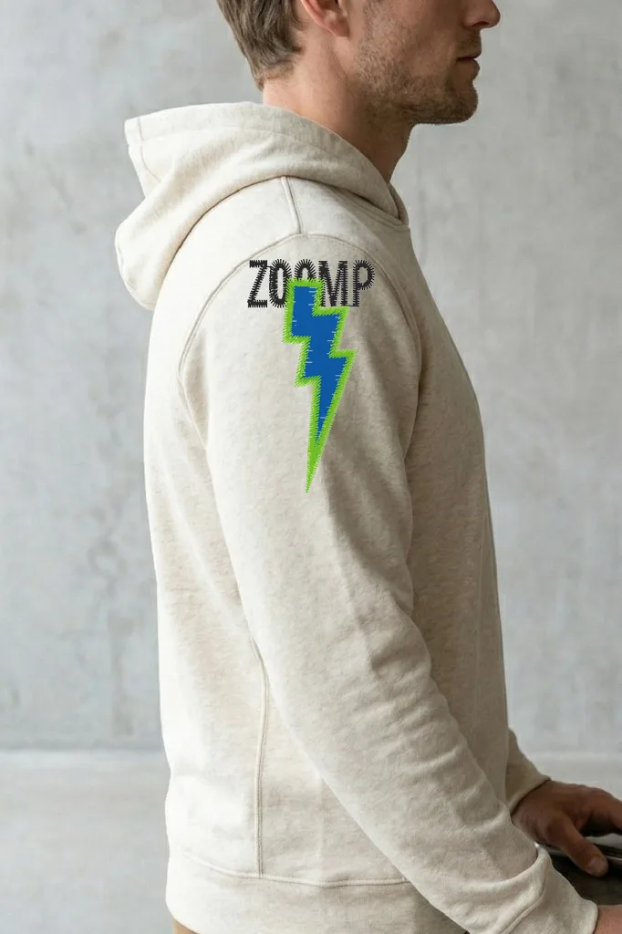 Дизайн машинной вышивки «Молния ZOOMP» (27.8×50.8 мм) — вид 3