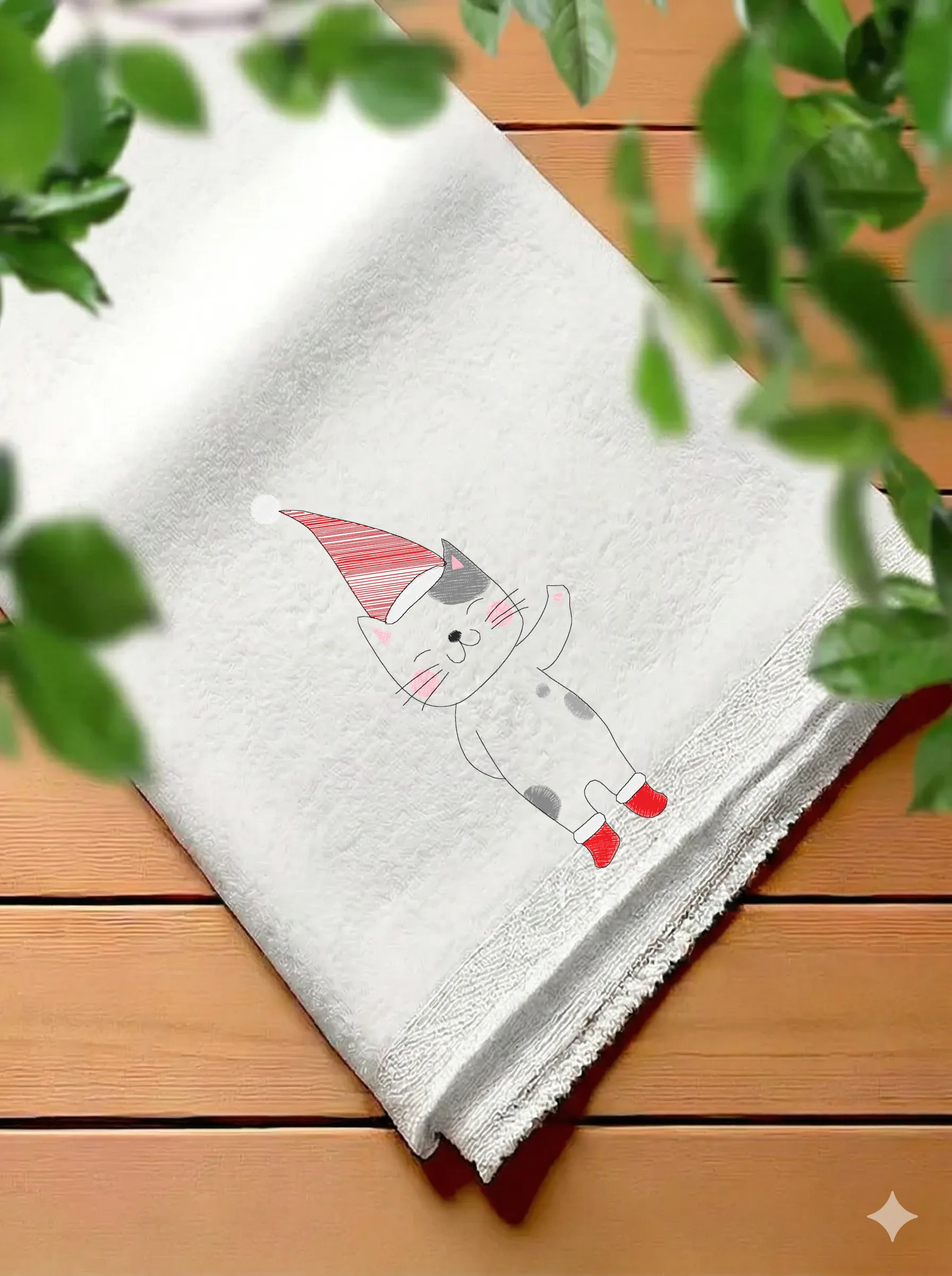 Новогодний милый котик (миниатюра 7)