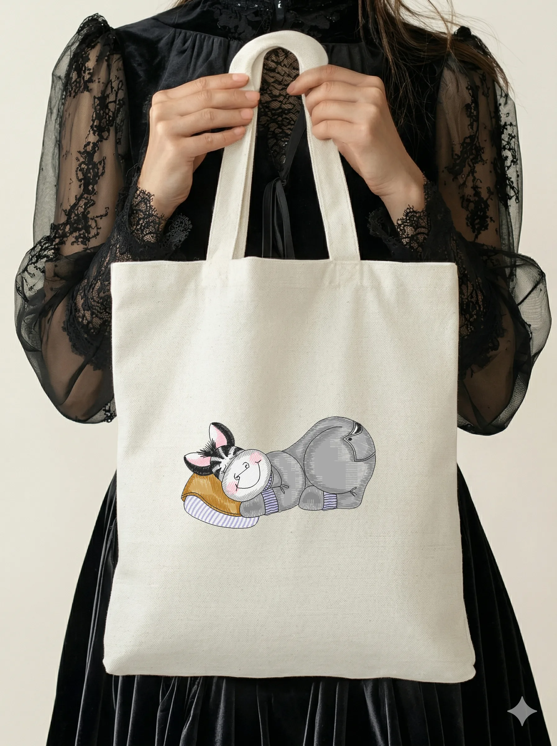 Дизайн машинной вышивки «Спящий зебрёнок» (99.1×56.8 мм) — вид 5