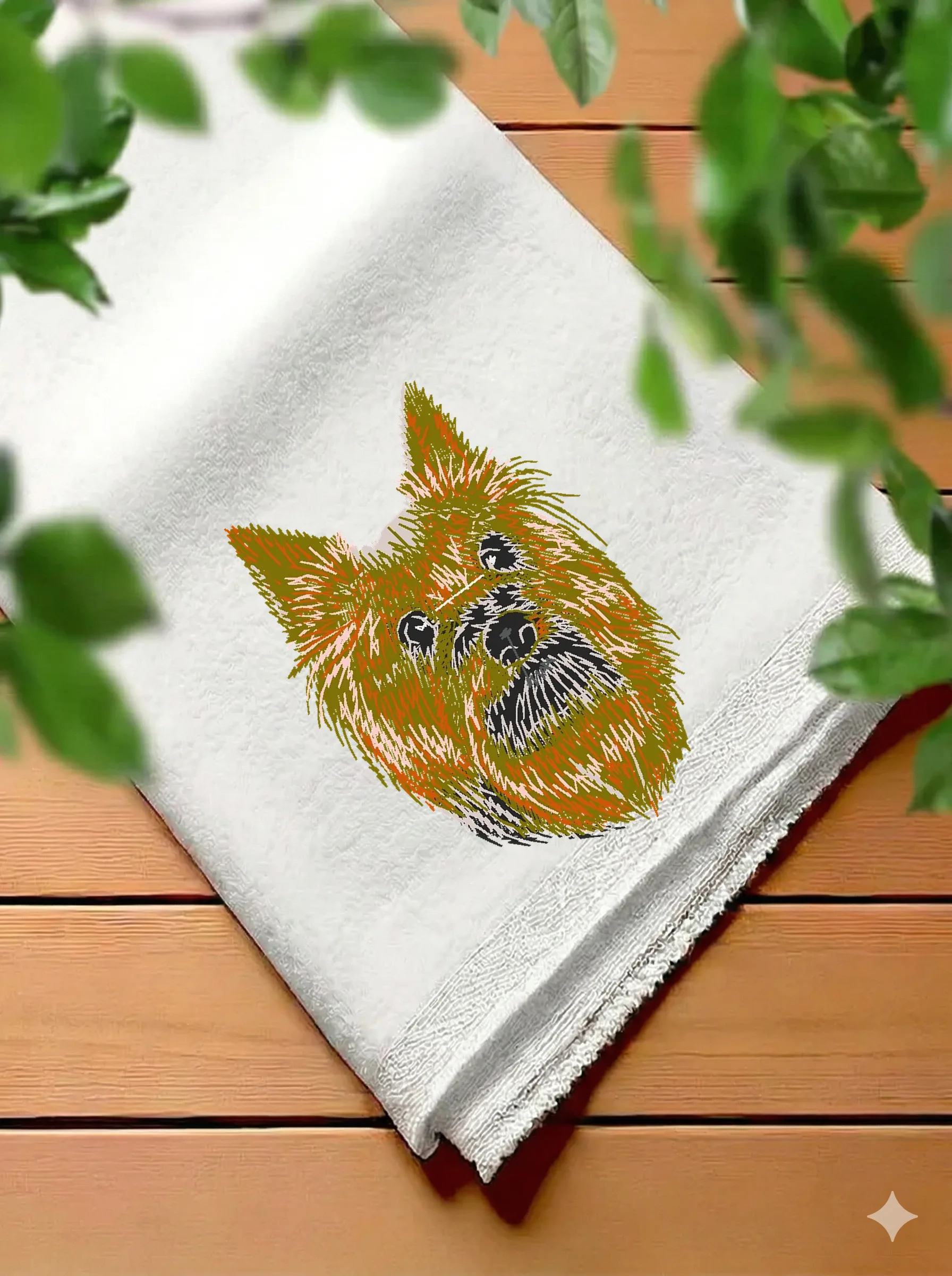 Дизайн машинной вышивки «Пушистый терьер» (44.3×65 мм) — вид 7
