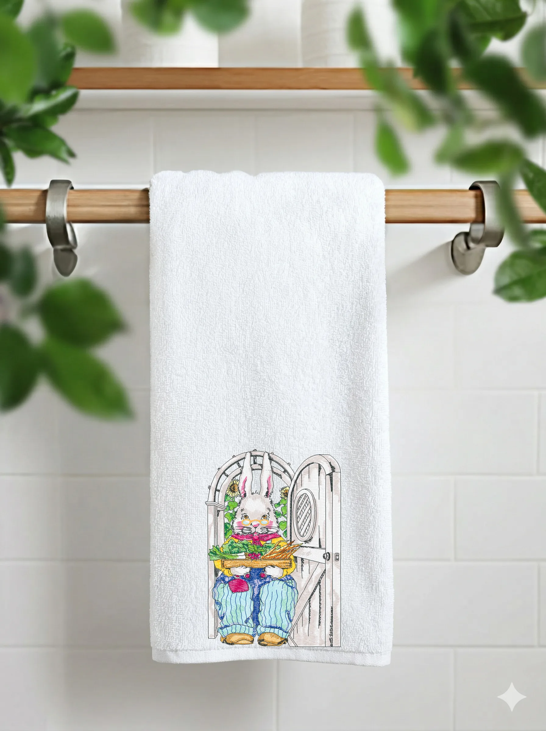 Дизайн машинной вышивки «Кролик с урожаем» (98.6×143.2 мм) — вид 11