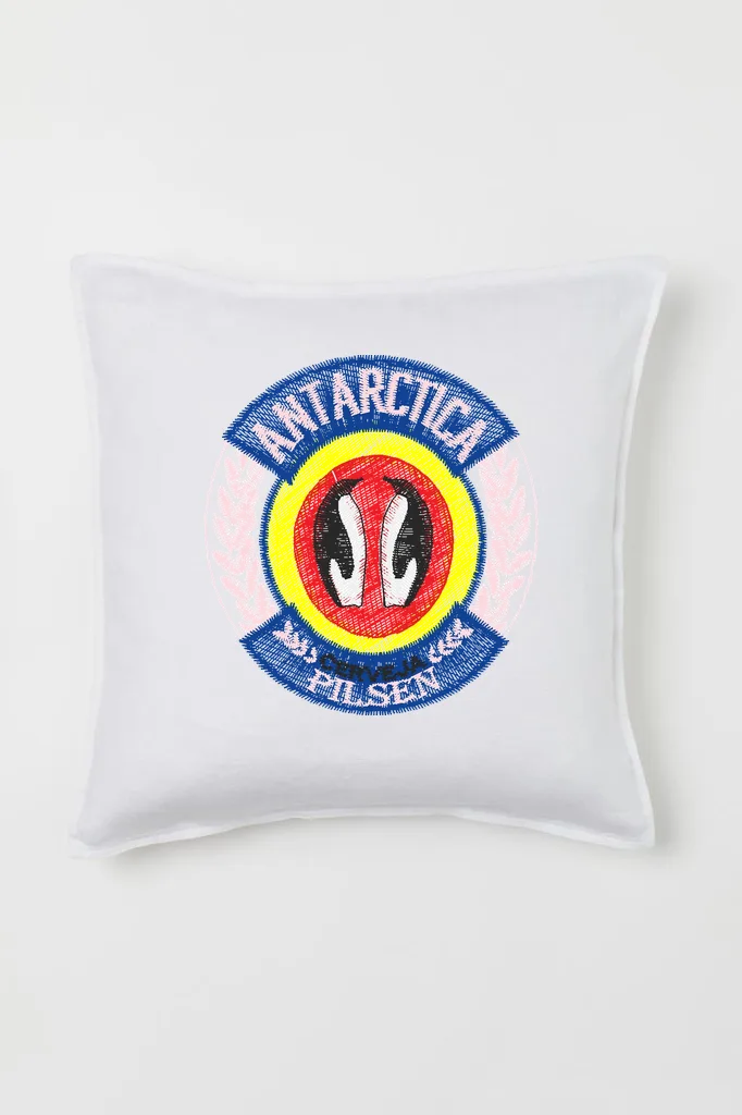 Дизайн машинной вышивки «Пивная эмблема Antarctica» (64.8×70 мм) — вид 2