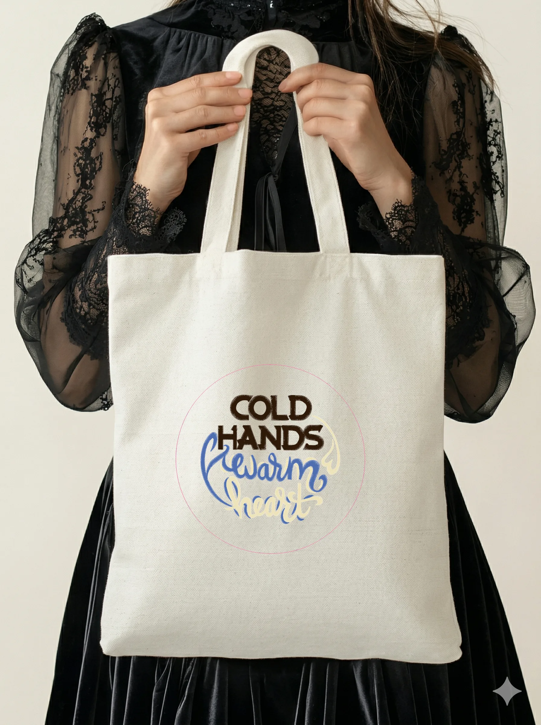 Дизайн машинной вышивки «Фраза Cold Hands Warm Heart» (193×193.1 мм) — вид 5