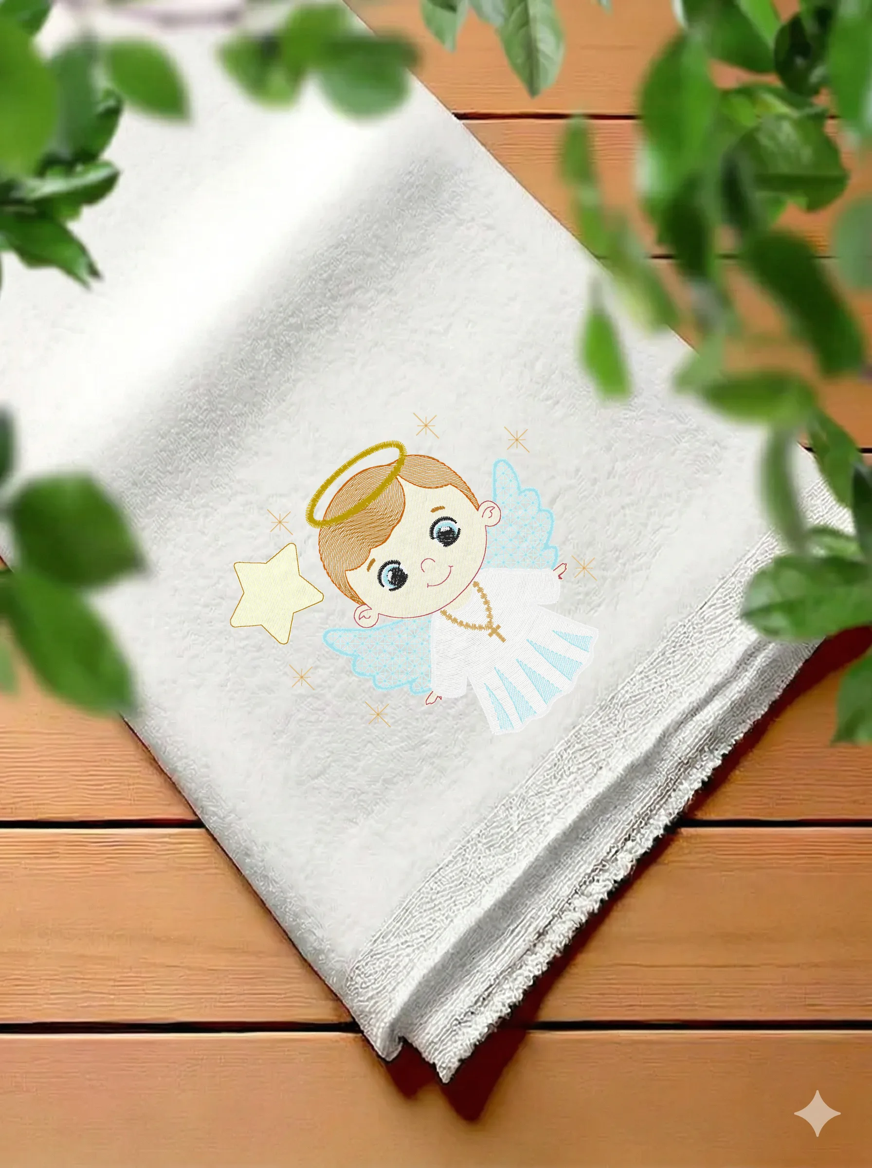 Дизайн машинной вышивки «Маленький ангелочек» (99.8×98.3 мм) — вид 7
