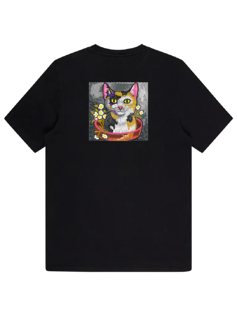 Кошка в цветочной корзине (миниатюра 4)