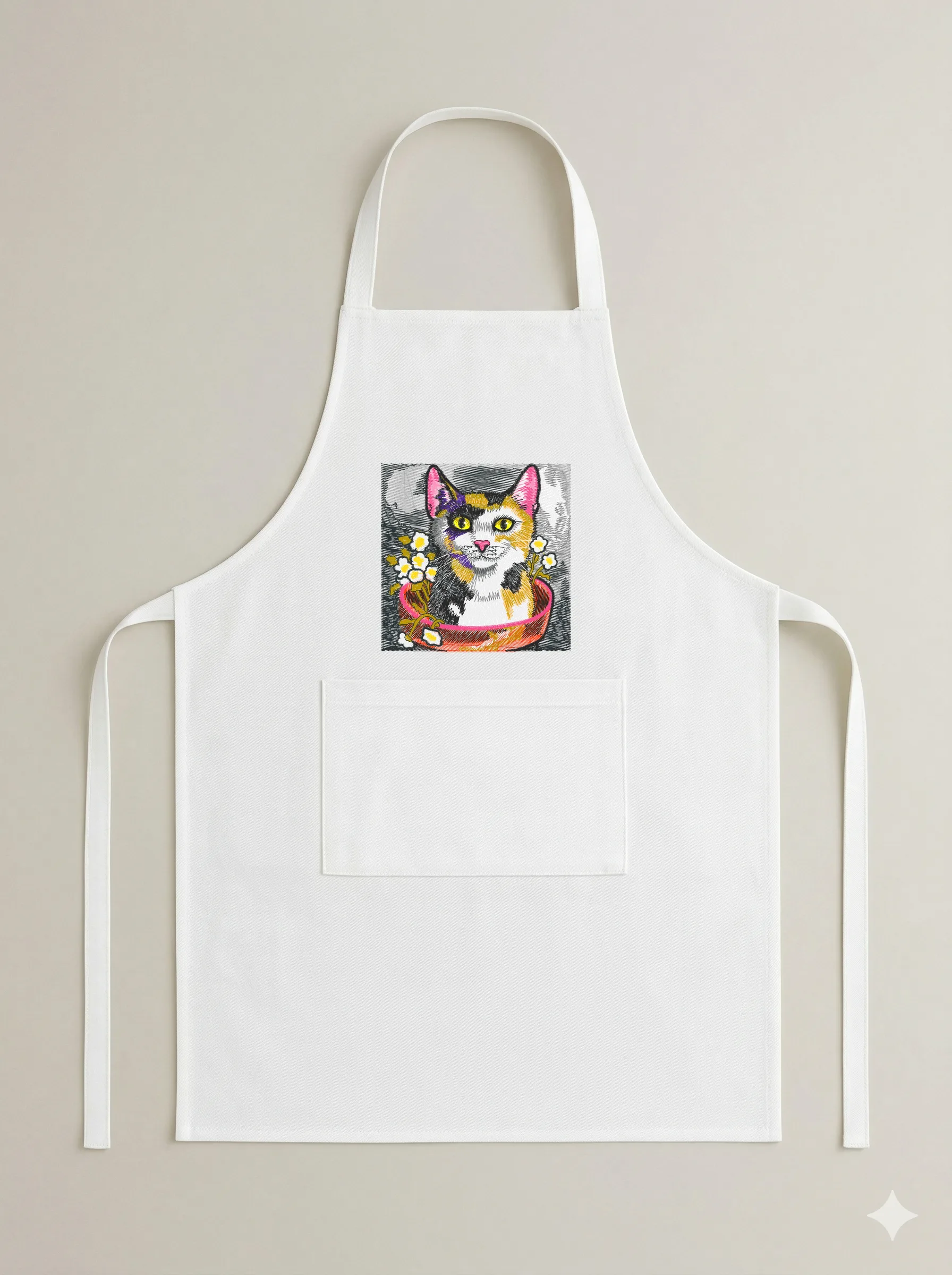 Кошка в цветочной корзине (миниатюра 6)