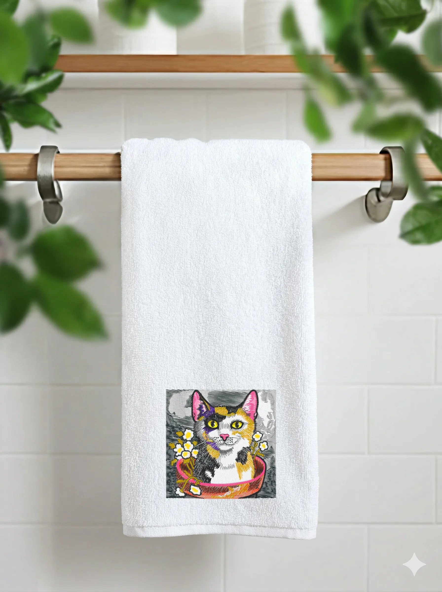 Кошка в цветочной корзине (миниатюра 11)