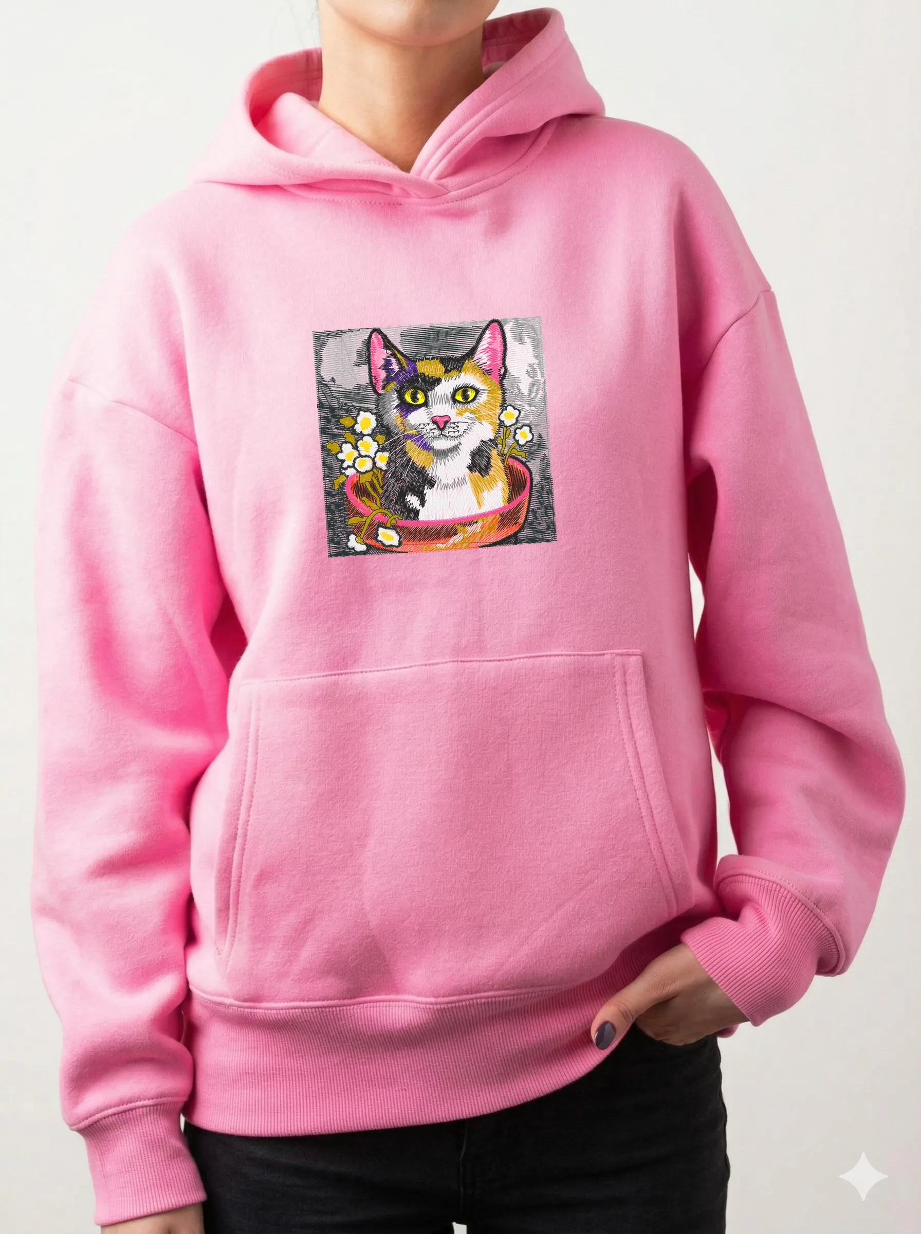 Кошка в цветочной корзине (миниатюра 12)