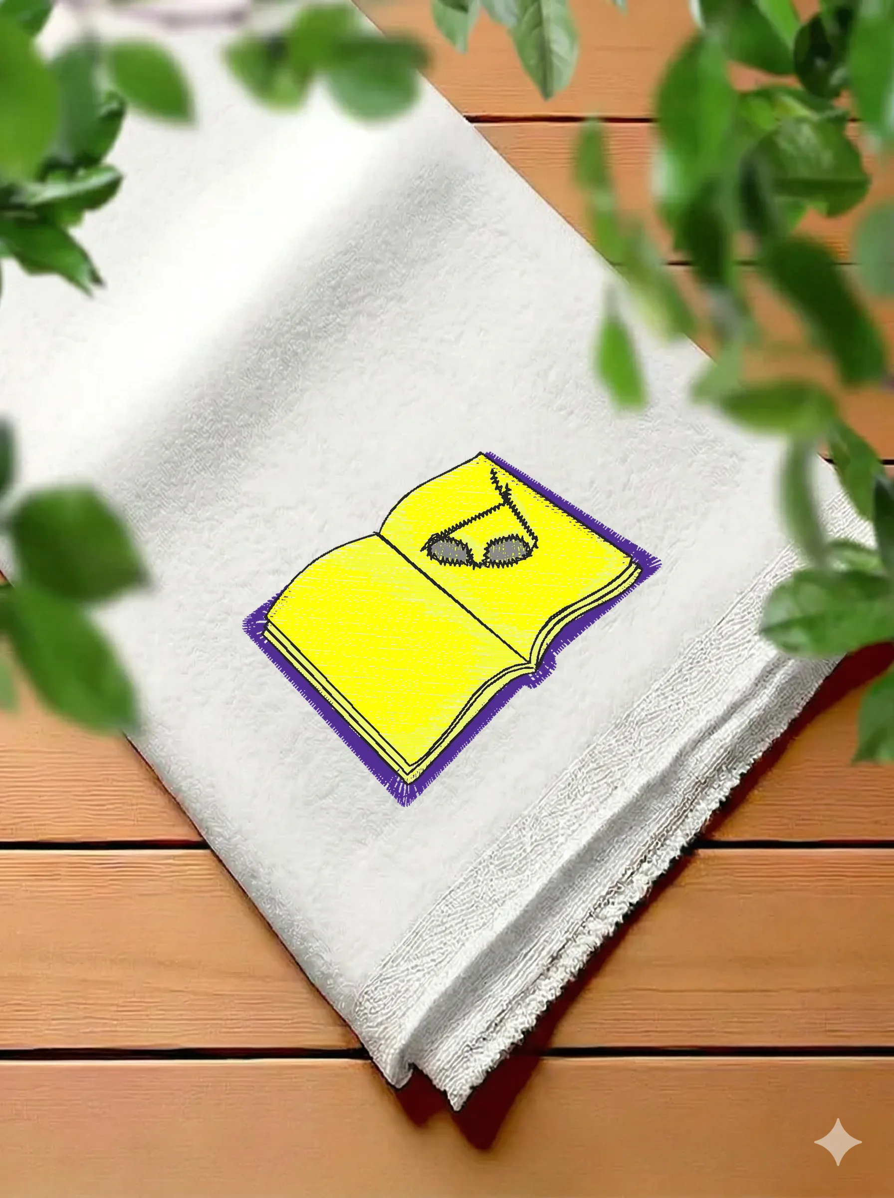 Дизайн машинной вышивки «Открытая книга с очками» (53.9×38.8 мм) — вид 7