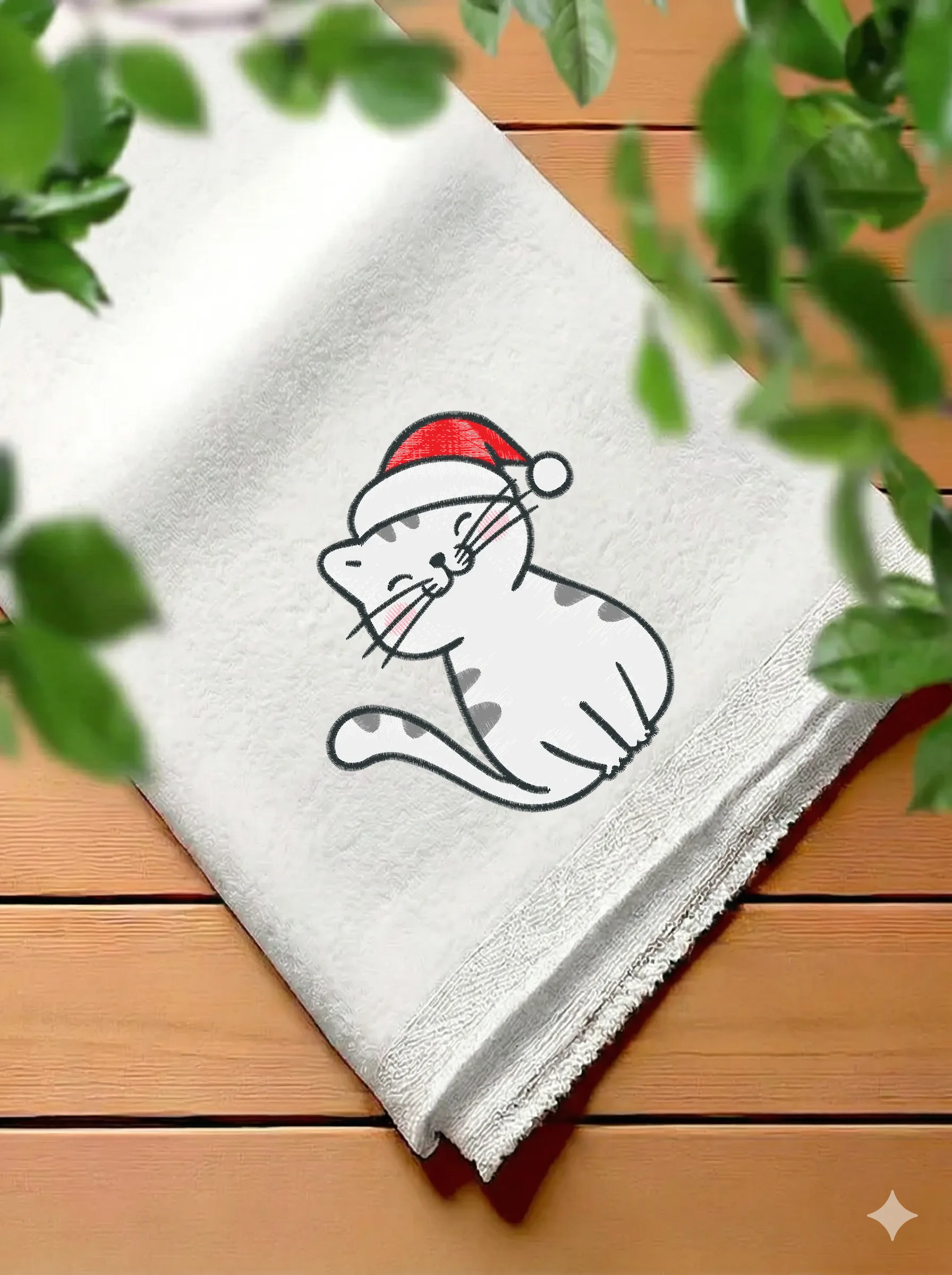 Милый новогодний кот (миниатюра 7)