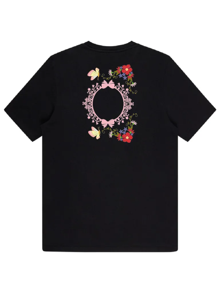 Дизайн машинной вышивки «Цветочная рамка с бабочками» (138.1×197.4 мм) — вид 4