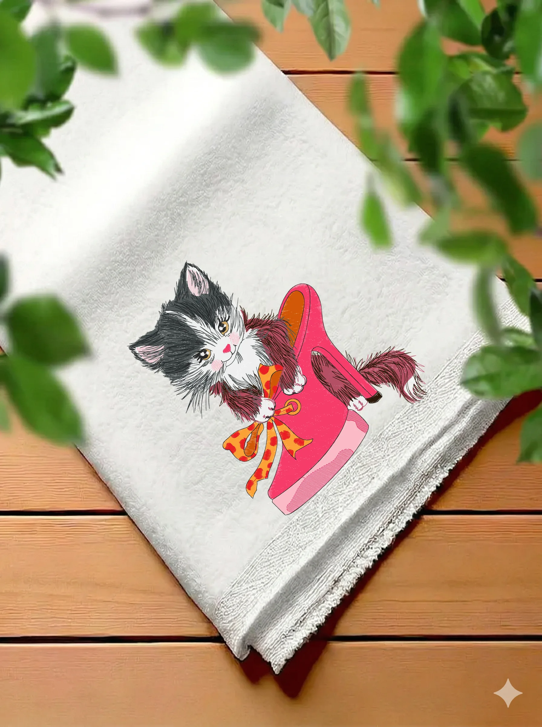 Милый котёнок в туфельке (миниатюра 7)