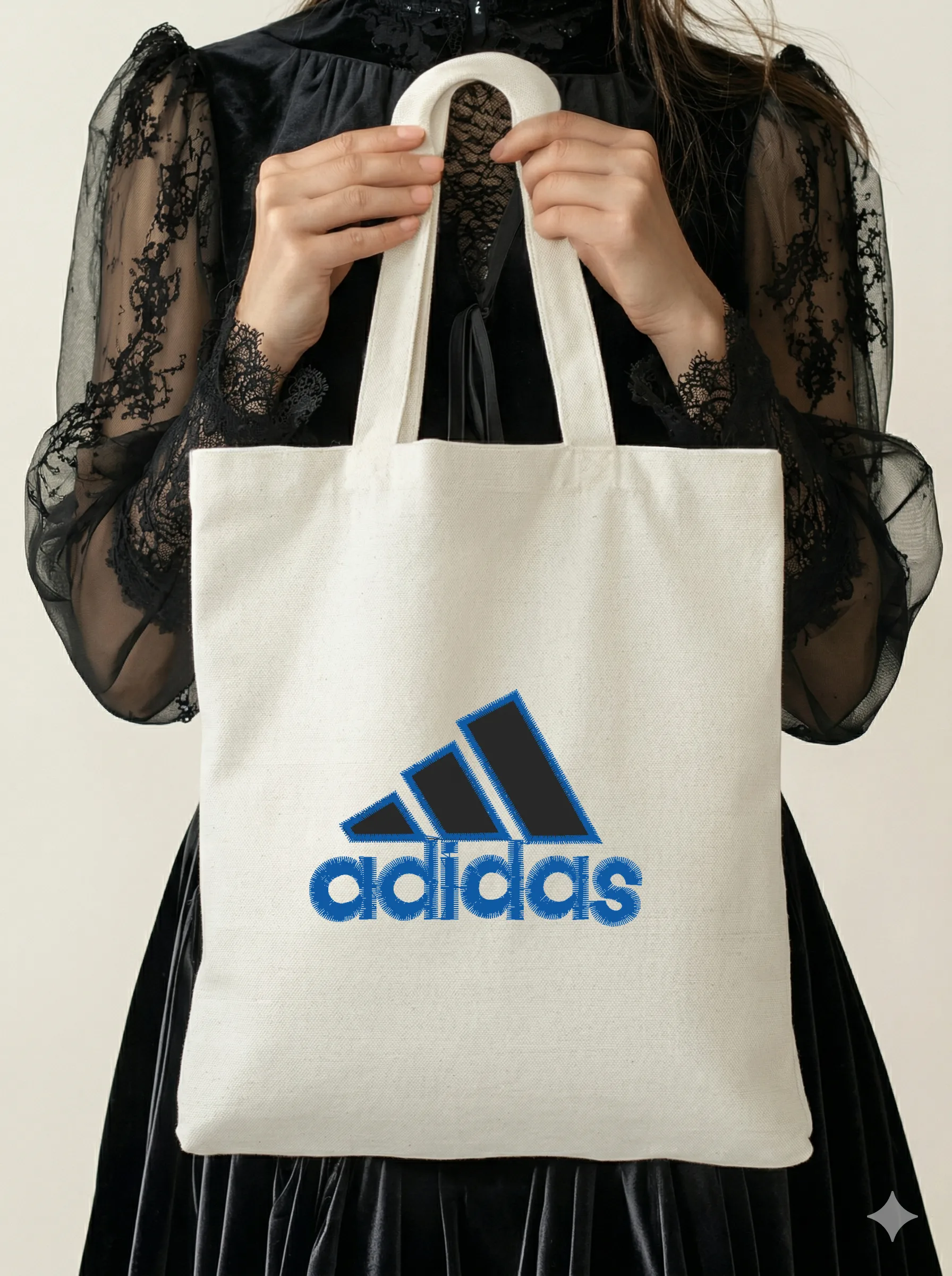 Дизайн машинной вышивки «Спортивный логотип Adidas» (80×57 мм) — вид 5