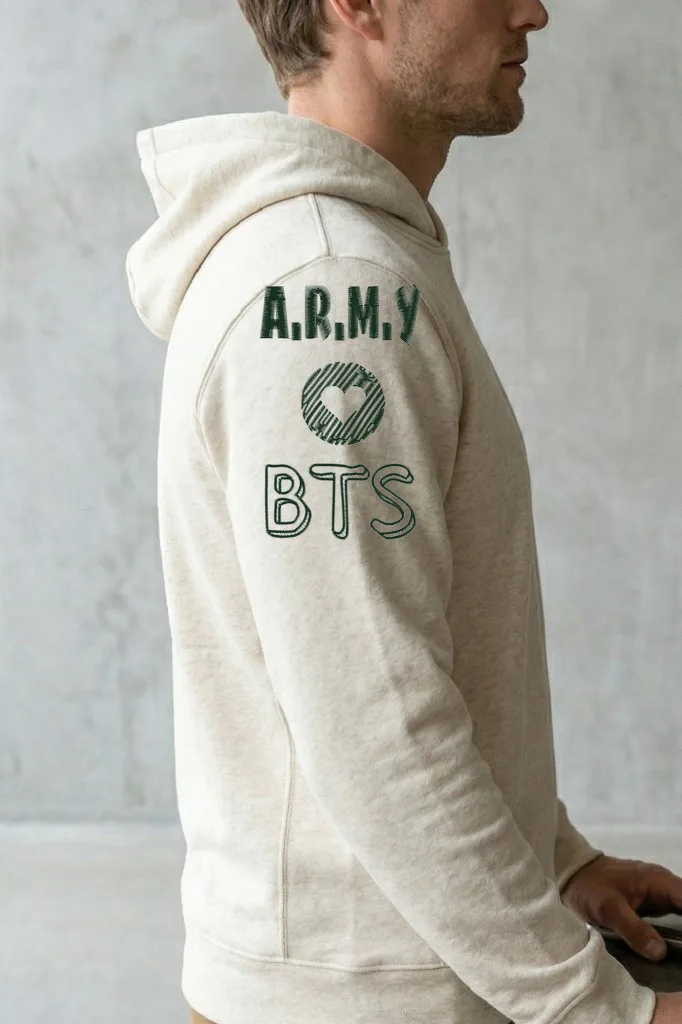 Дизайн машинной вышивки «Логотип BTS ARMY» (107.8×171.2 мм) — вид 3
