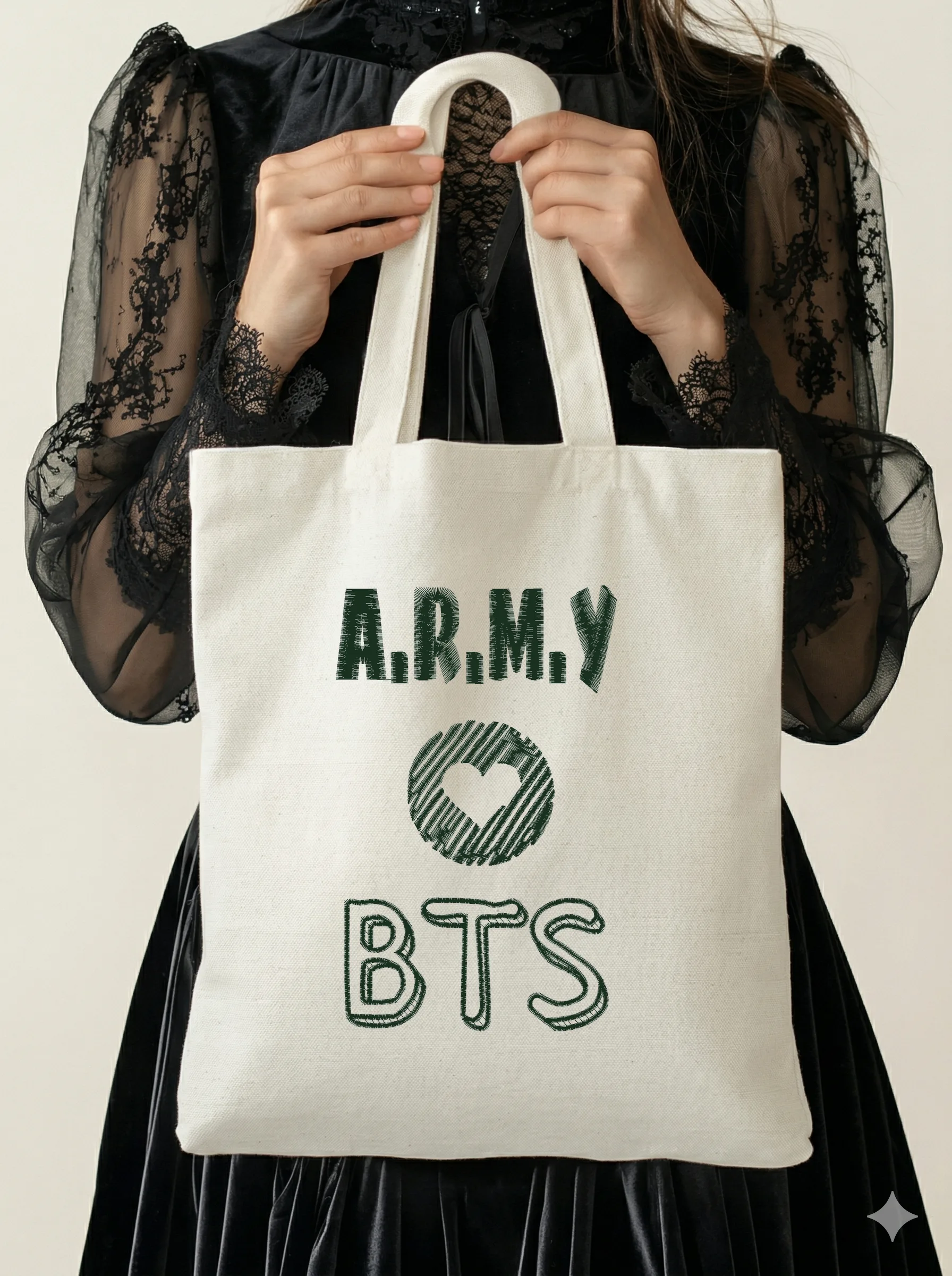 Дизайн машинной вышивки «Логотип BTS ARMY» (107.8×171.2 мм) — вид 5