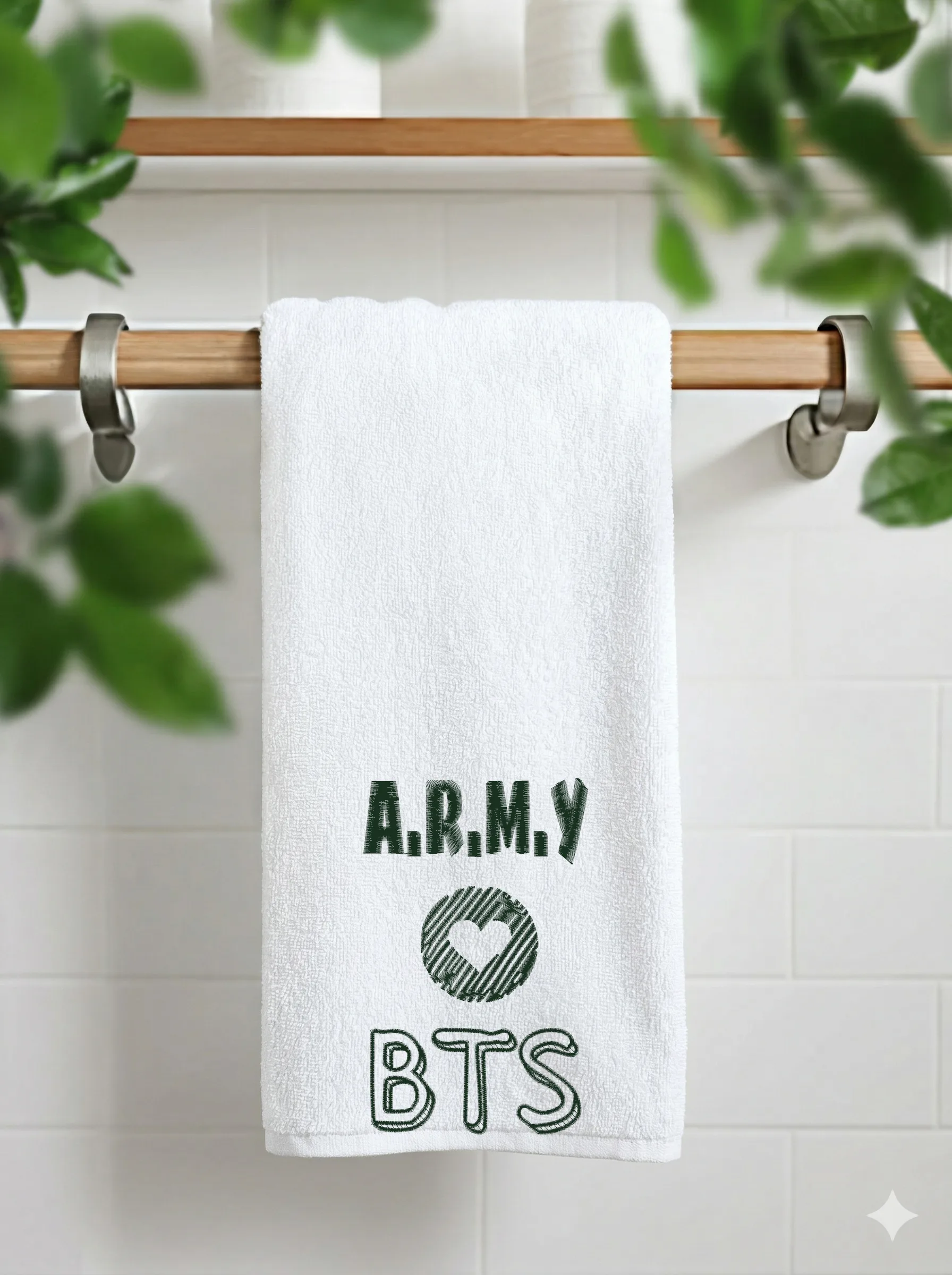 Дизайн машинной вышивки «Логотип BTS ARMY» (107.8×171.2 мм) — вид 11