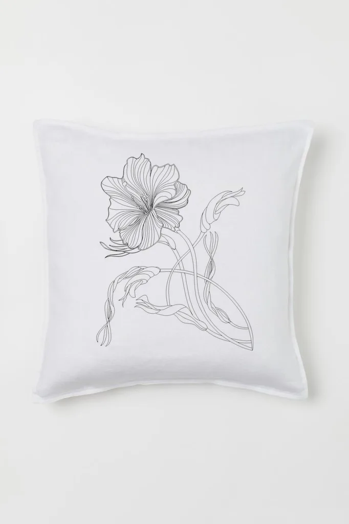 Дизайн машинной вышивки «Изящный цветок Ар-Нуво» (155.2×195.4 мм) — вид 2