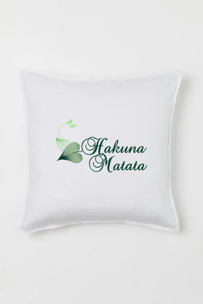 Дизайн машинной вышивки «Надпись Hakuna Matata» (150.2×87.4 мм) — вид 2