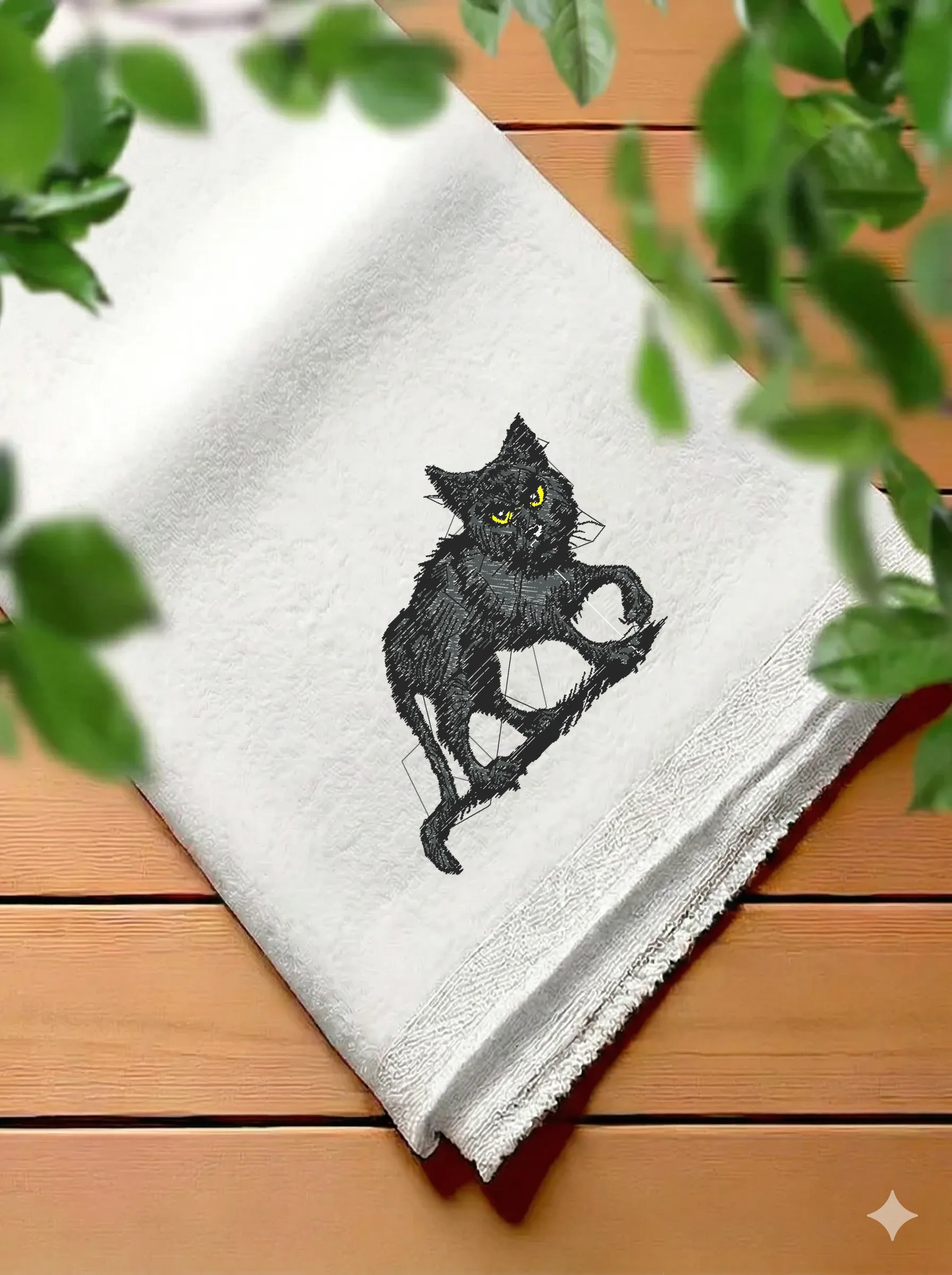 Графичный черный кот (миниатюра 7)