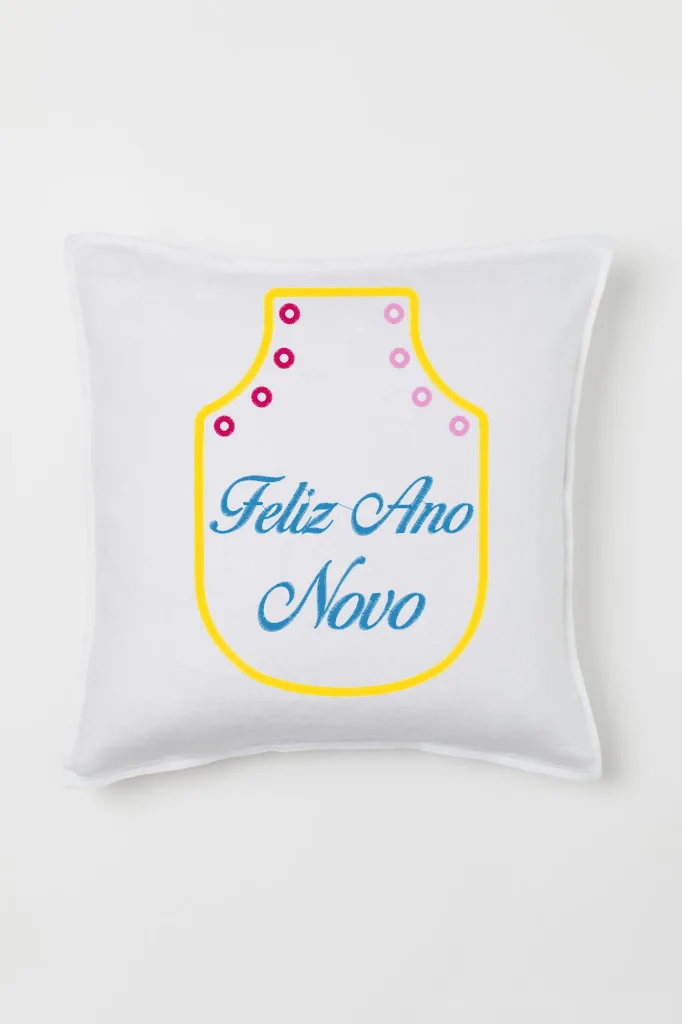 Дизайн машинной вышивки «Новогодняя надпись Feliz Ano Novo» (123.4×171.7 мм) — вид 2