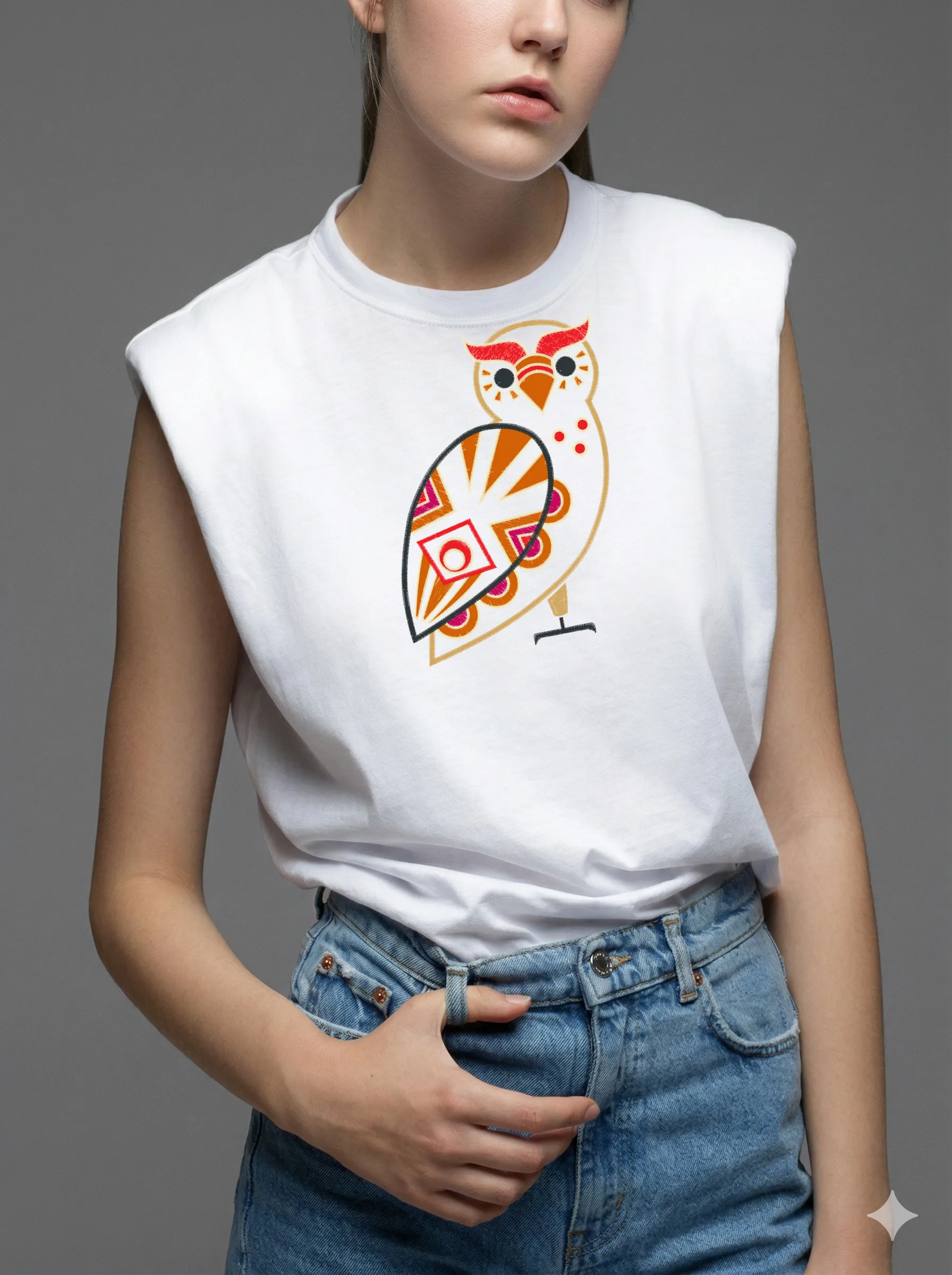 Дизайн машинной вышивки «Декоративная этническая сова» (126.9×171.4 мм) — вид 8