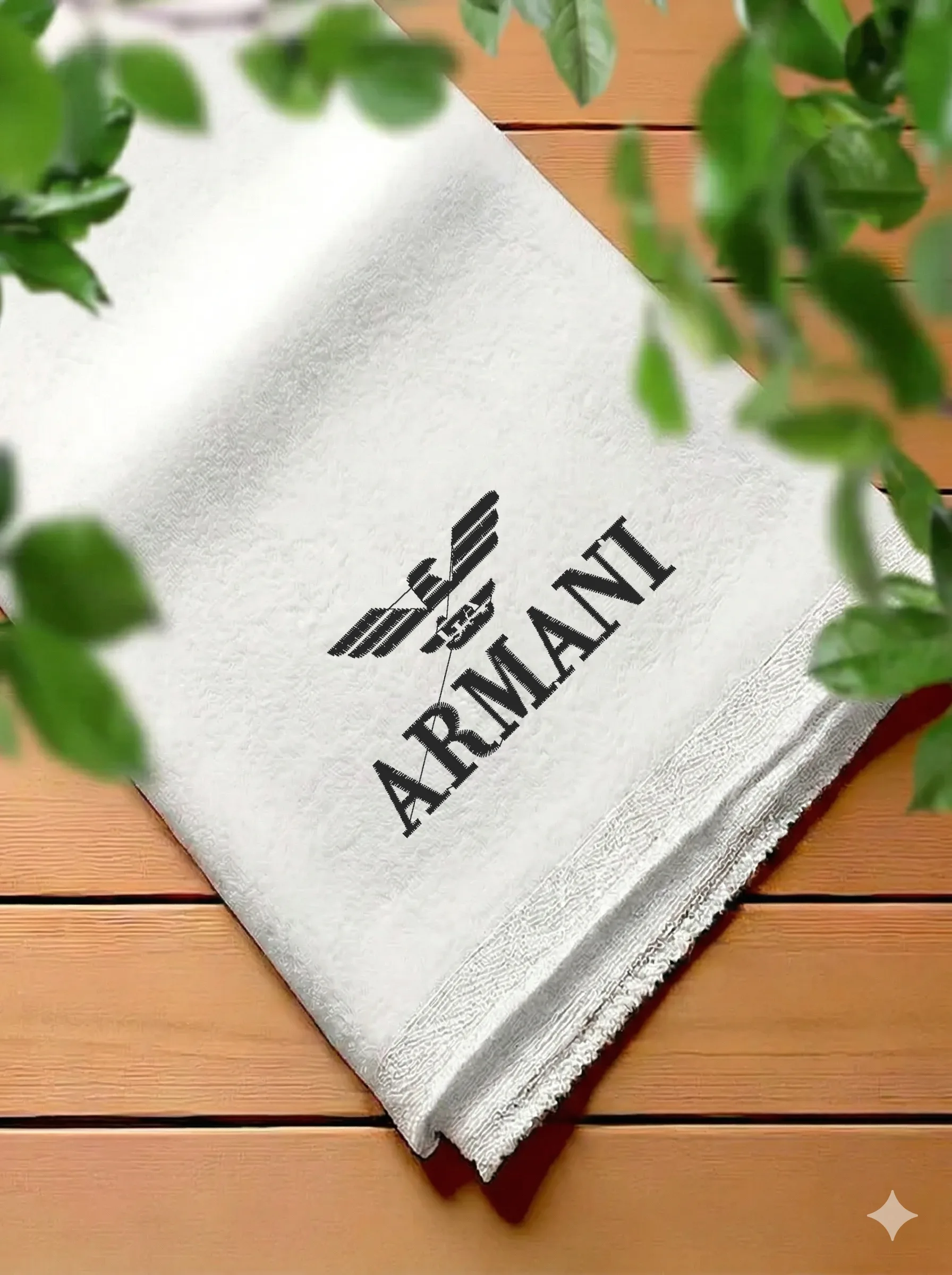 Дизайн машинной вышивки «Стильный логотип Armani» (75.2×37.4 мм) — вид 7
