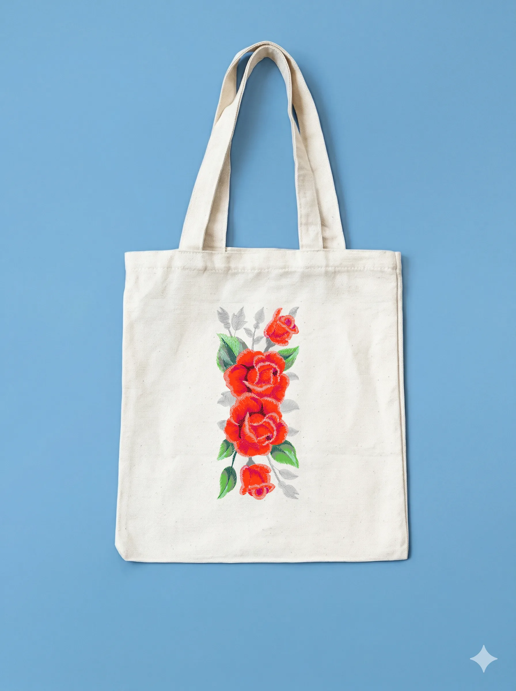 Дизайн машинной вышивки «Роскошные алые розы» (64.7×150.1 мм) — вид 10