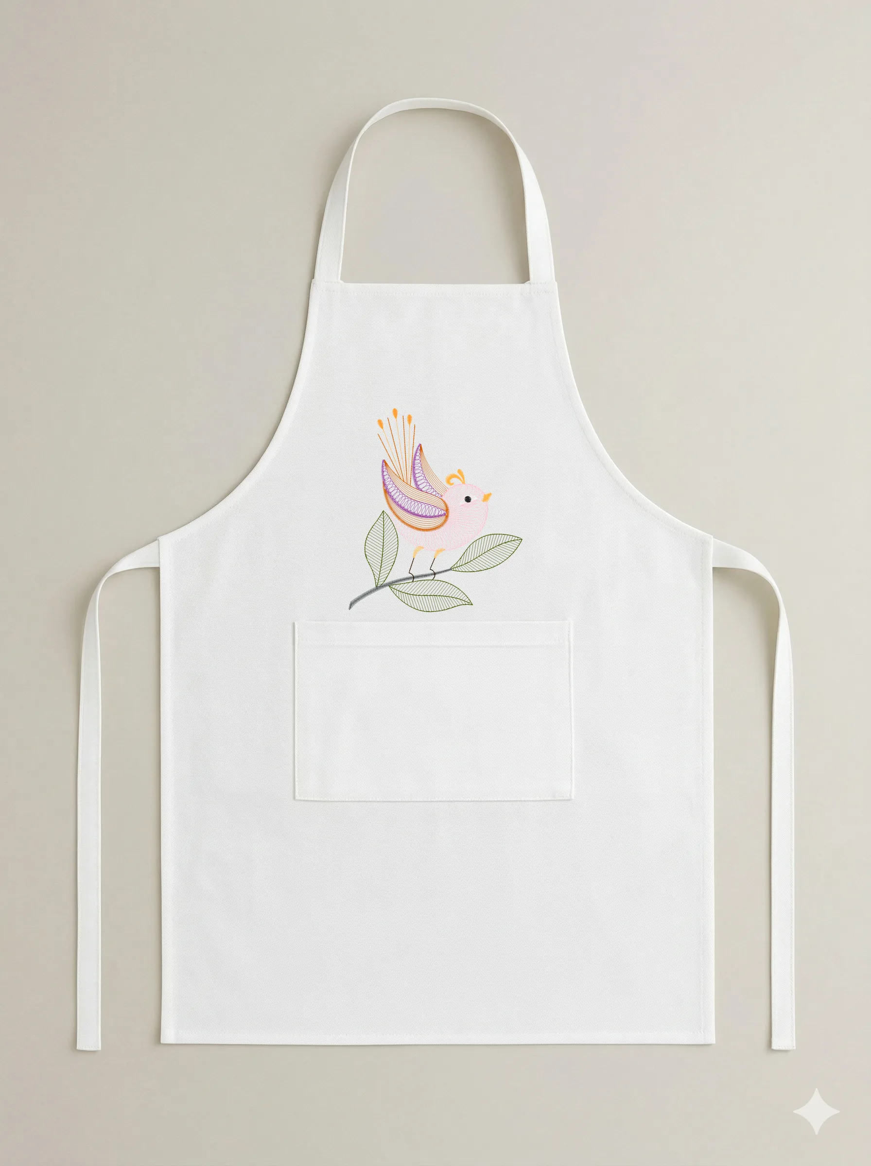 Дизайн машинной вышивки «Птичка на веточке» (128×150.2 мм) — вид 6