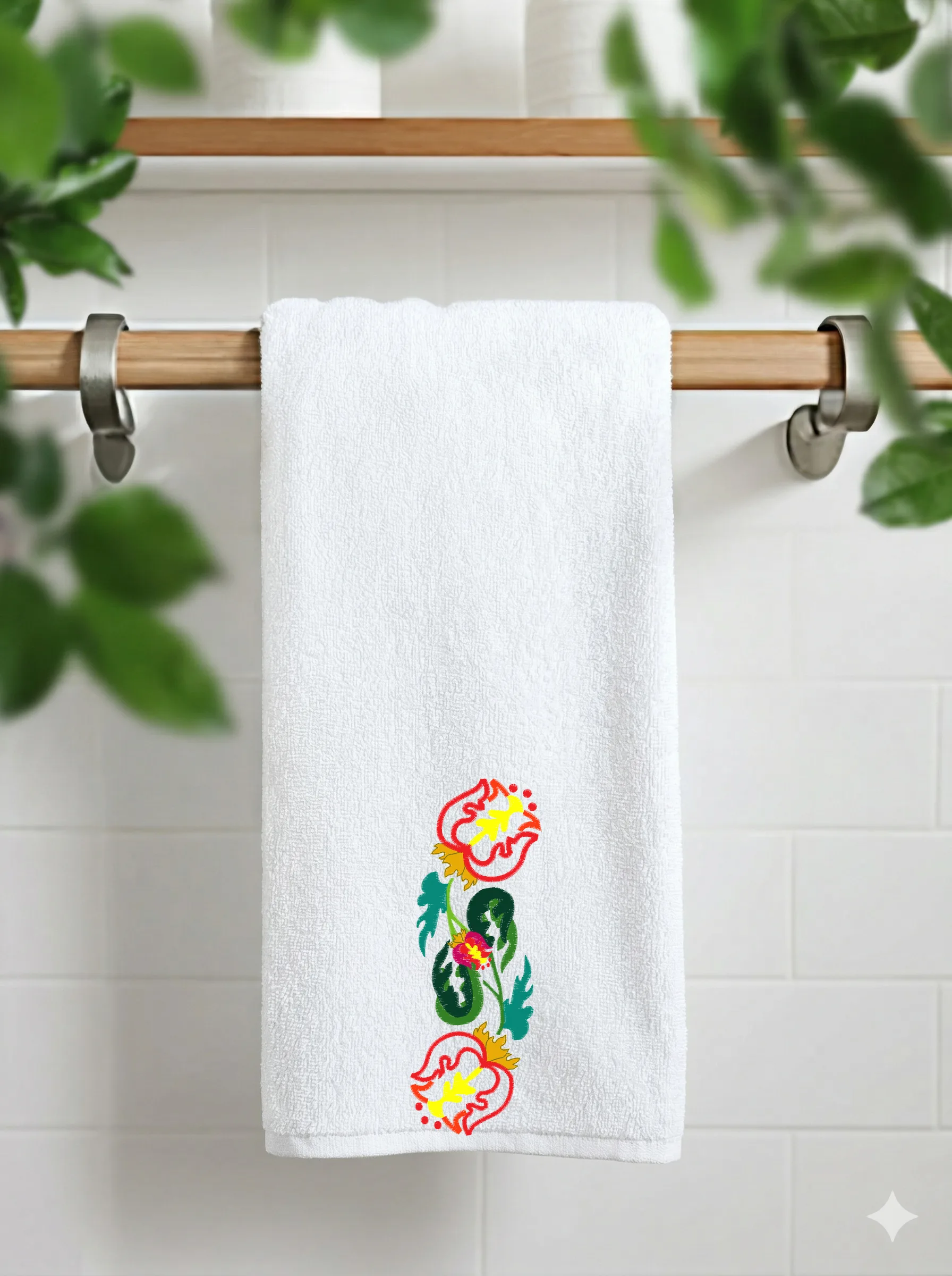 Дизайн машинной вышивки «Стилизованный цветочный орнамент» (65.4×177.7 мм) — вид 11