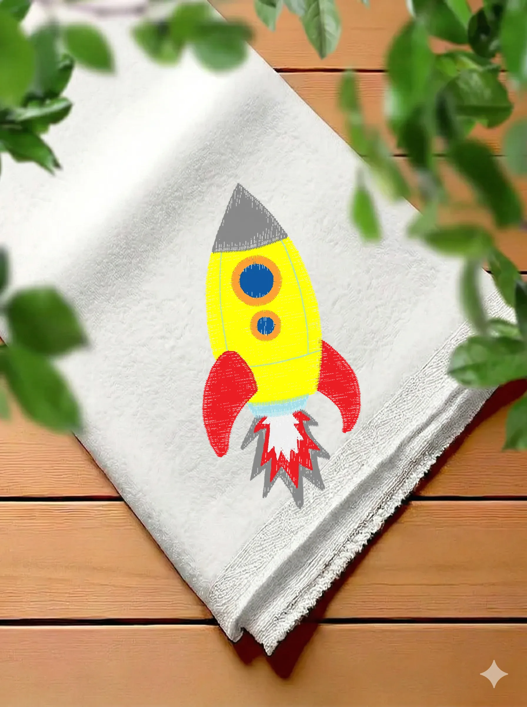 Дизайн машинной вышивки «Яркая космическая ракета» (52.9×69.8 мм) — вид 7