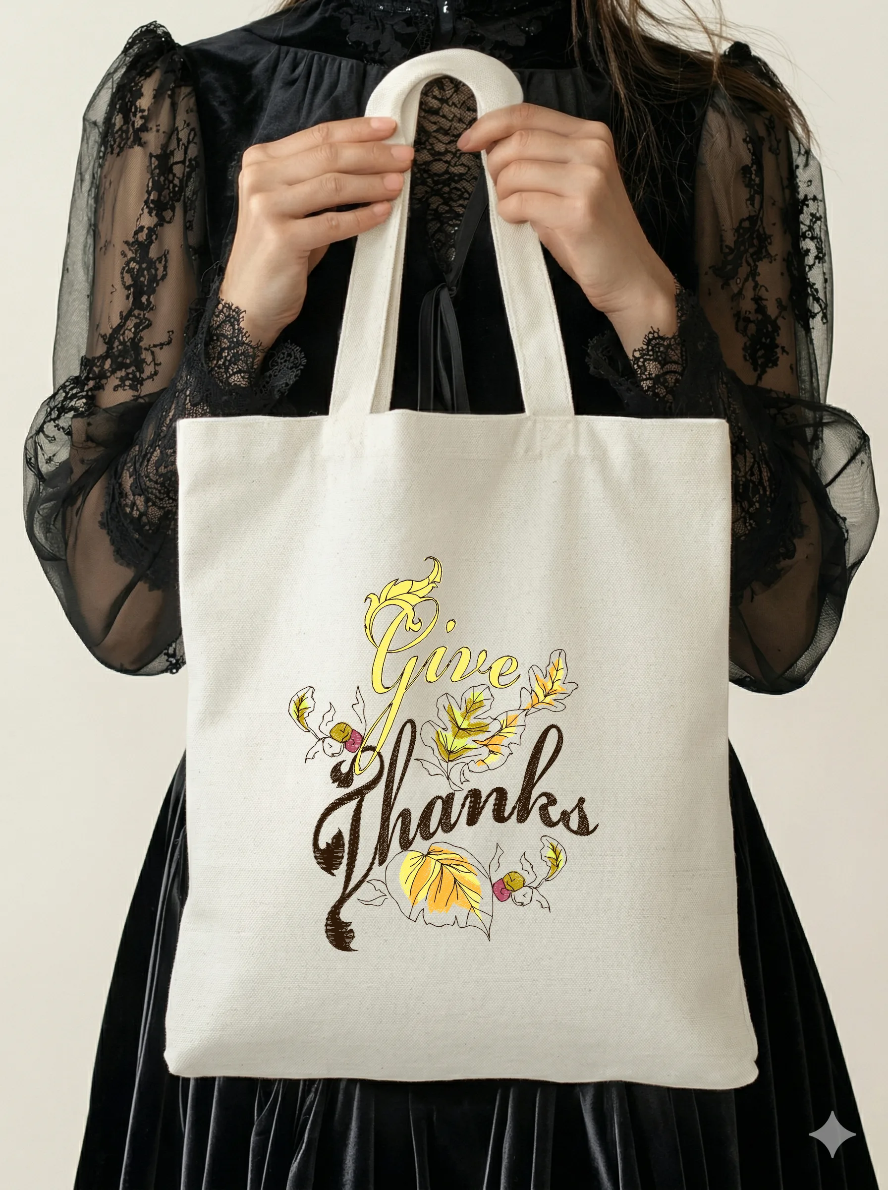 Дизайн машинной вышивки «Осенняя надпись Give Thanks» (127×161.6 мм) — вид 5