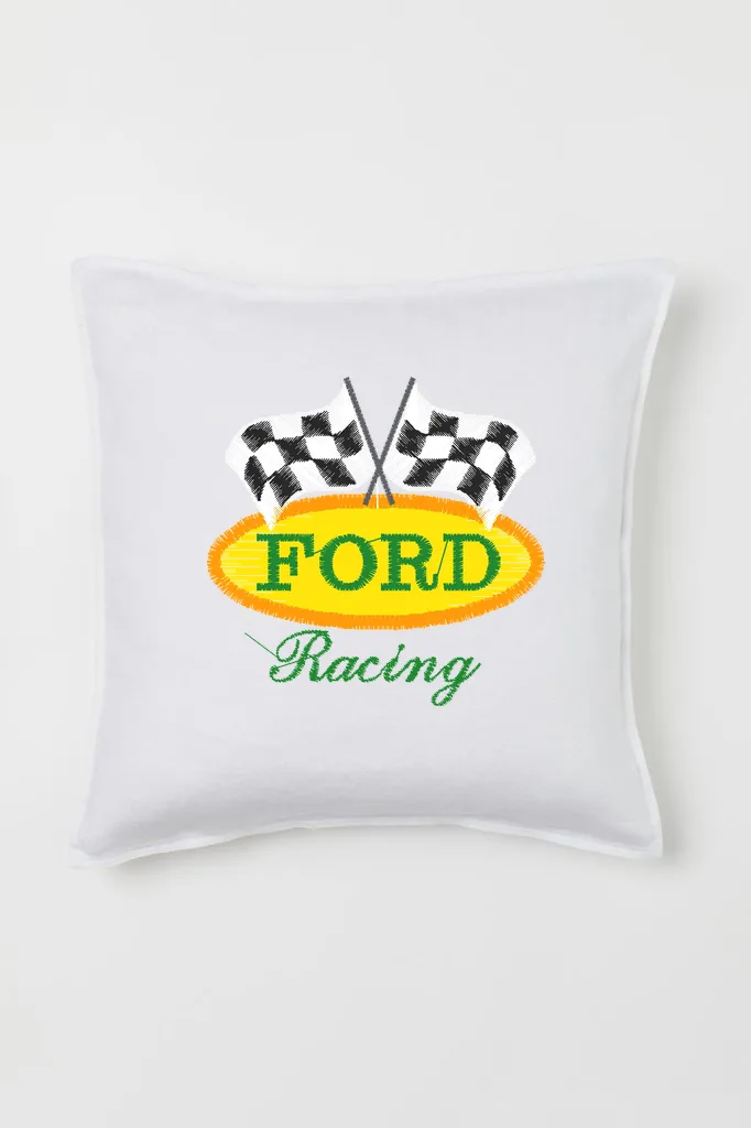 Дизайн машинной вышивки «Эмблема Ford Racing» (72×69.9 мм) — вид 2