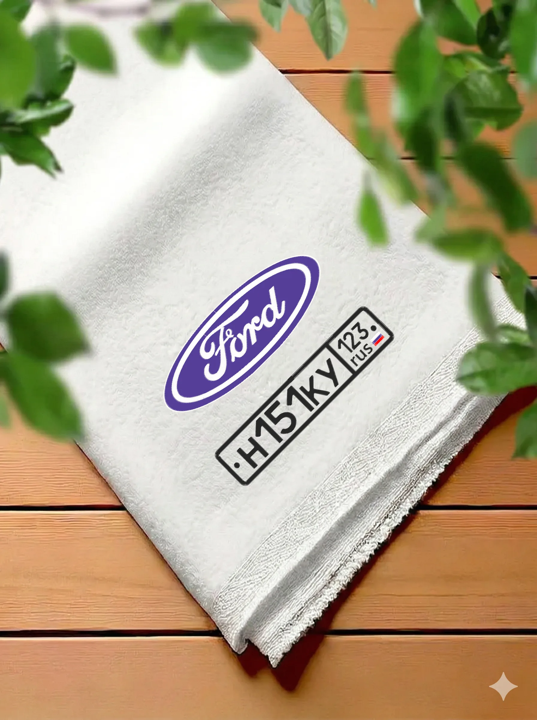 Дизайн машинной вышивки «Логотип Ford с номером» (179.7×260 мм) — вид 7