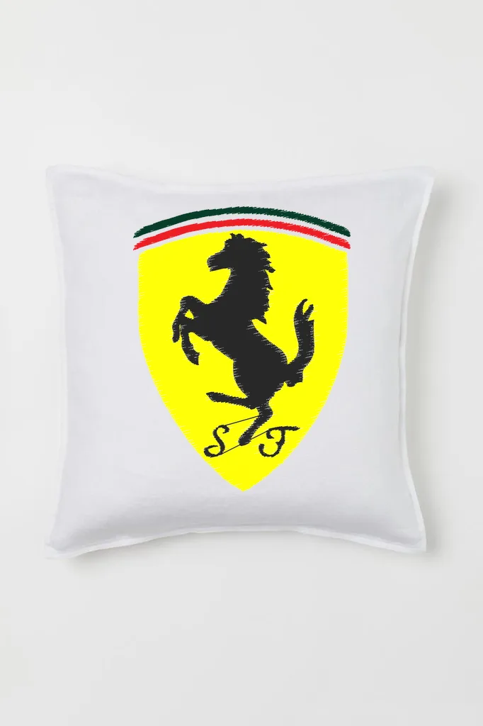 Дизайн машинной вышивки «Логотип Ferrari» (69.1×90.3 мм) — вид 2