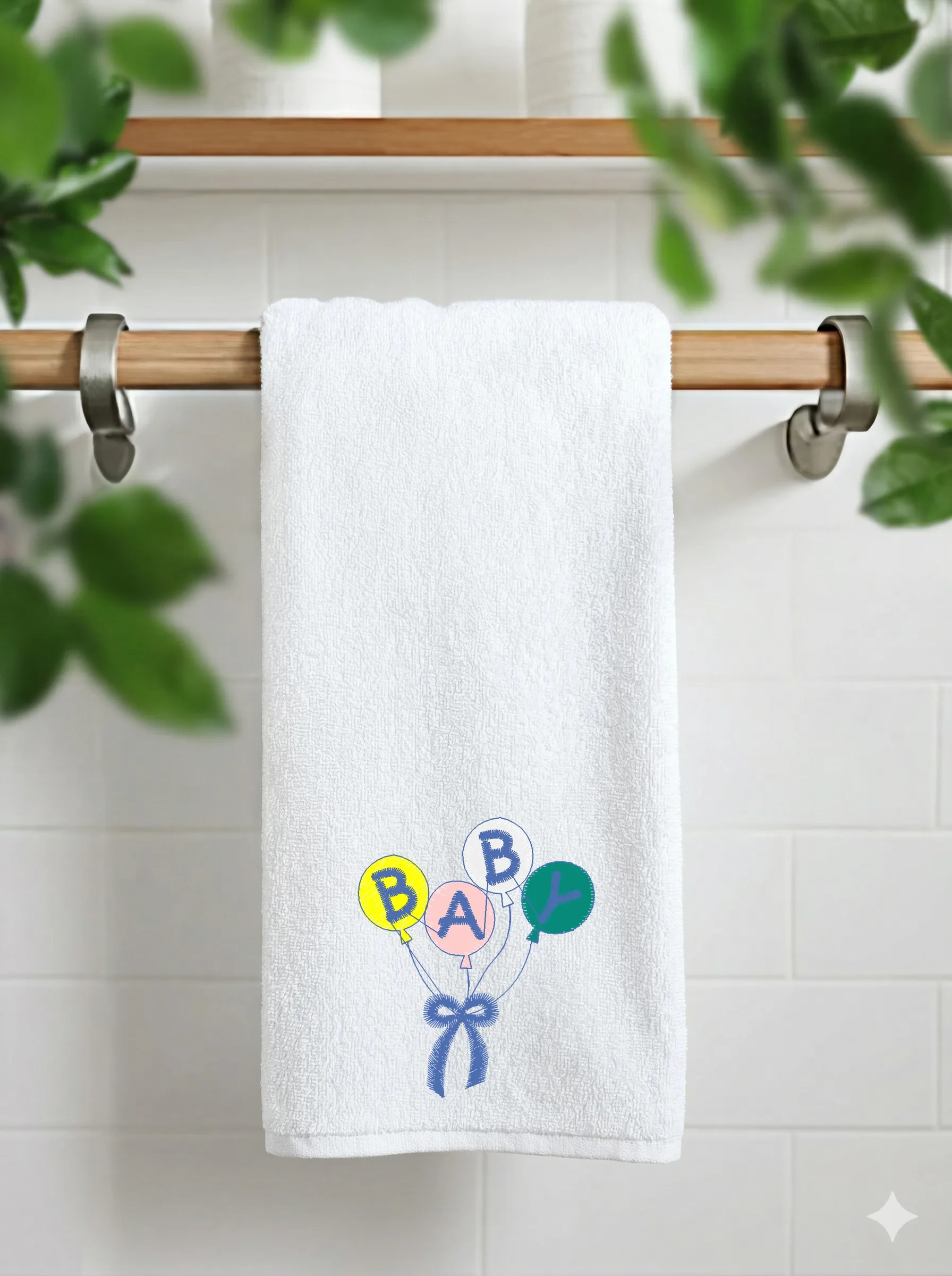 Дизайн машинной вышивки «Воздушные шарики Baby» (56×66.1 мм) — вид 11