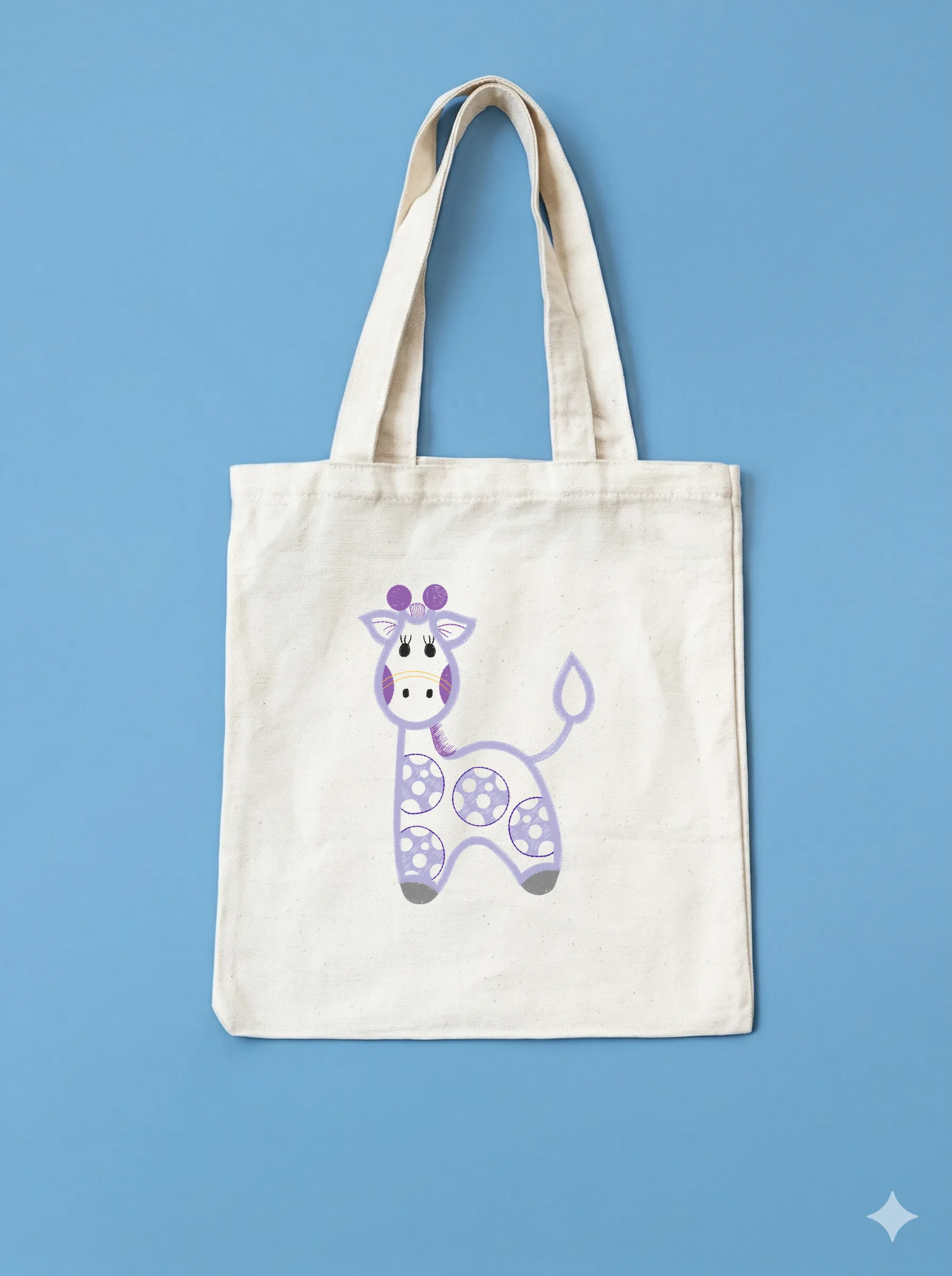 Дизайн машинной вышивки «Милый сиреневый жираф» (106.3×142.9 мм) — вид 10