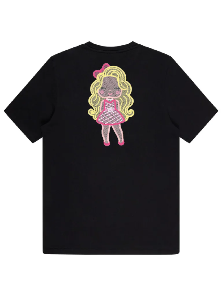 Дизайн машинной вышивки «Милая девочка с бантиком» (55.6×99.4 мм) — вид 4
