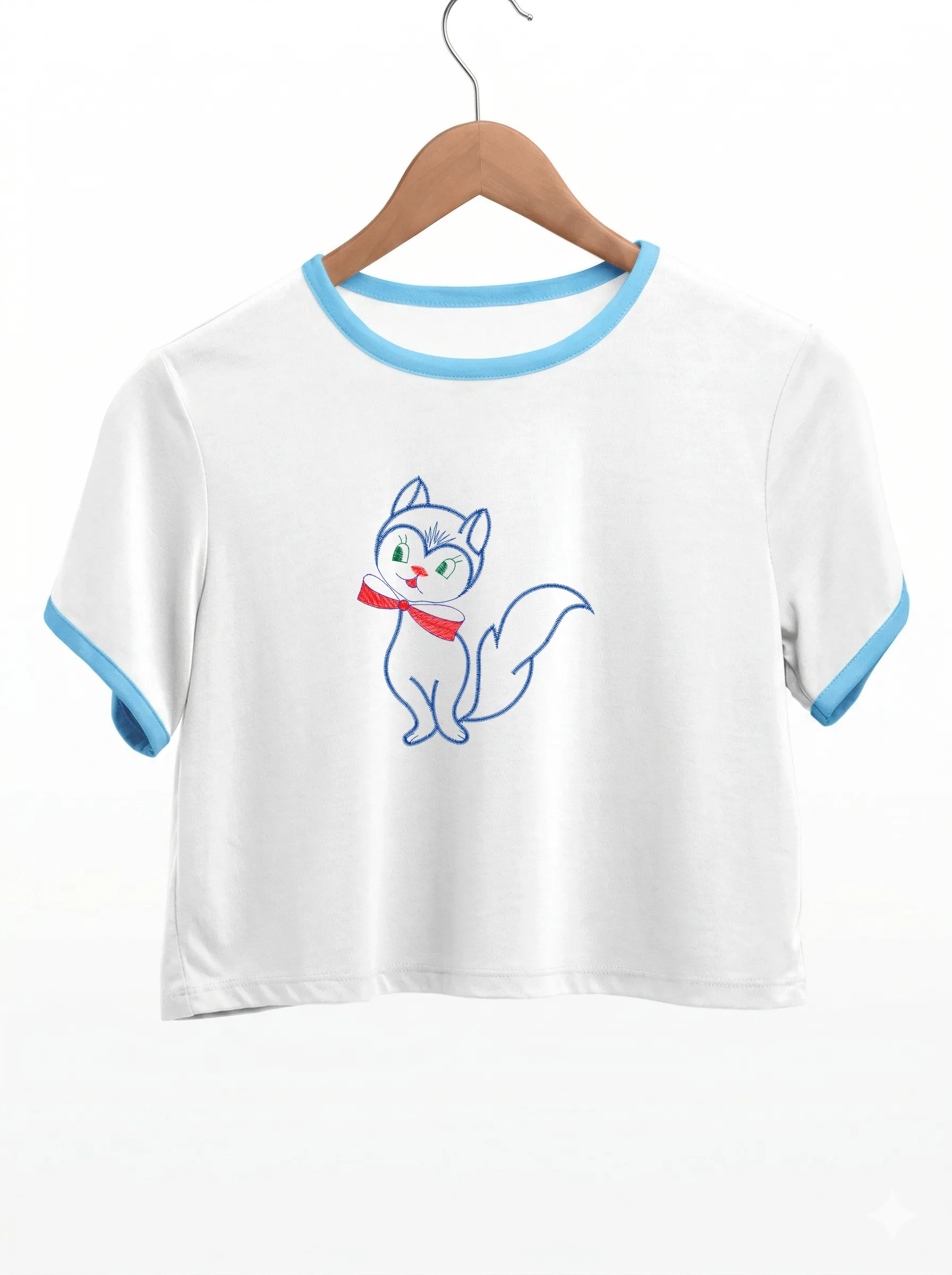 Винтажный котенок с бантом (миниатюра 9)
