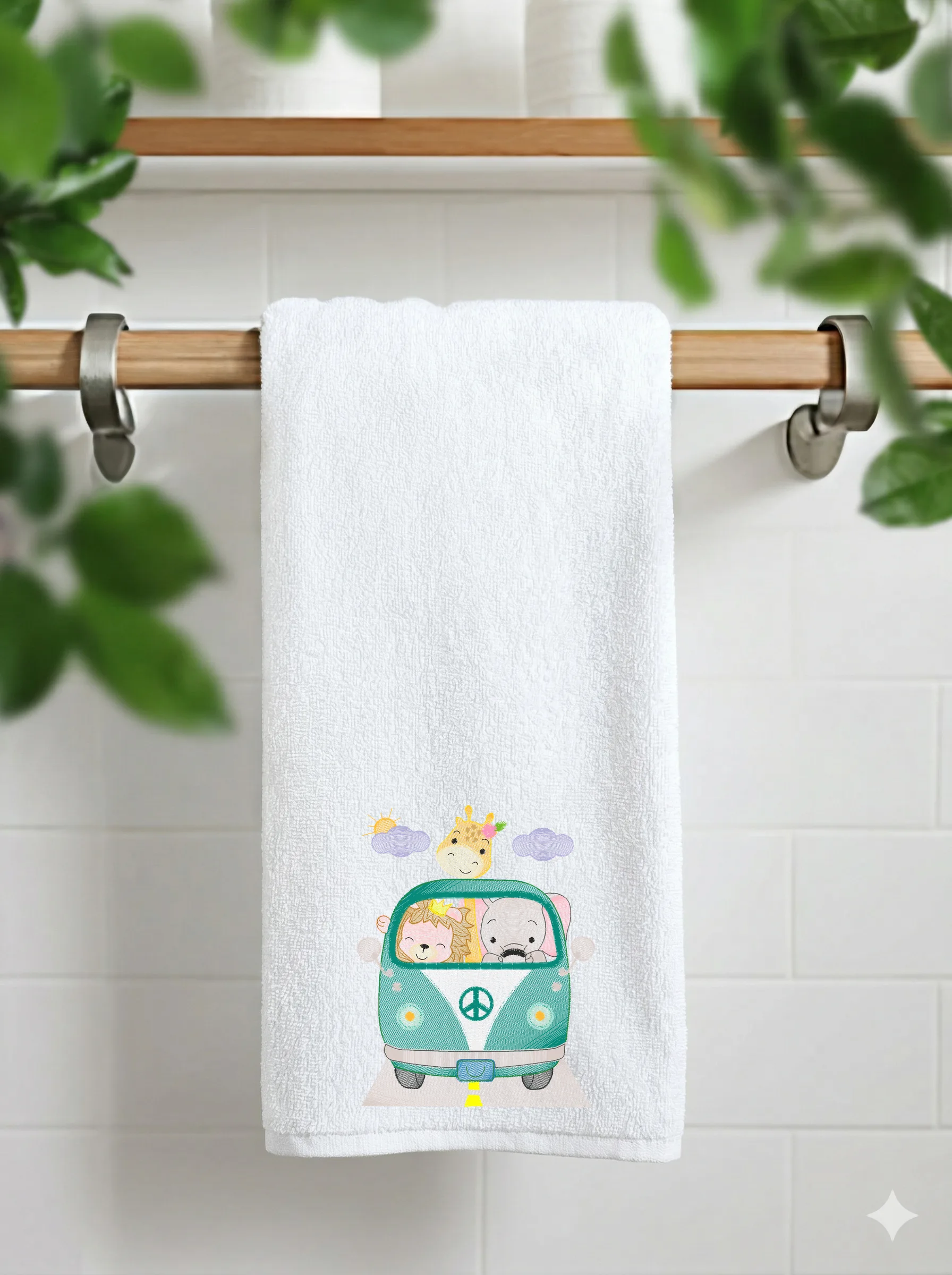 Дизайн машинной вышивки «Звери в фургончике» (93.4×119 мм) — вид 11