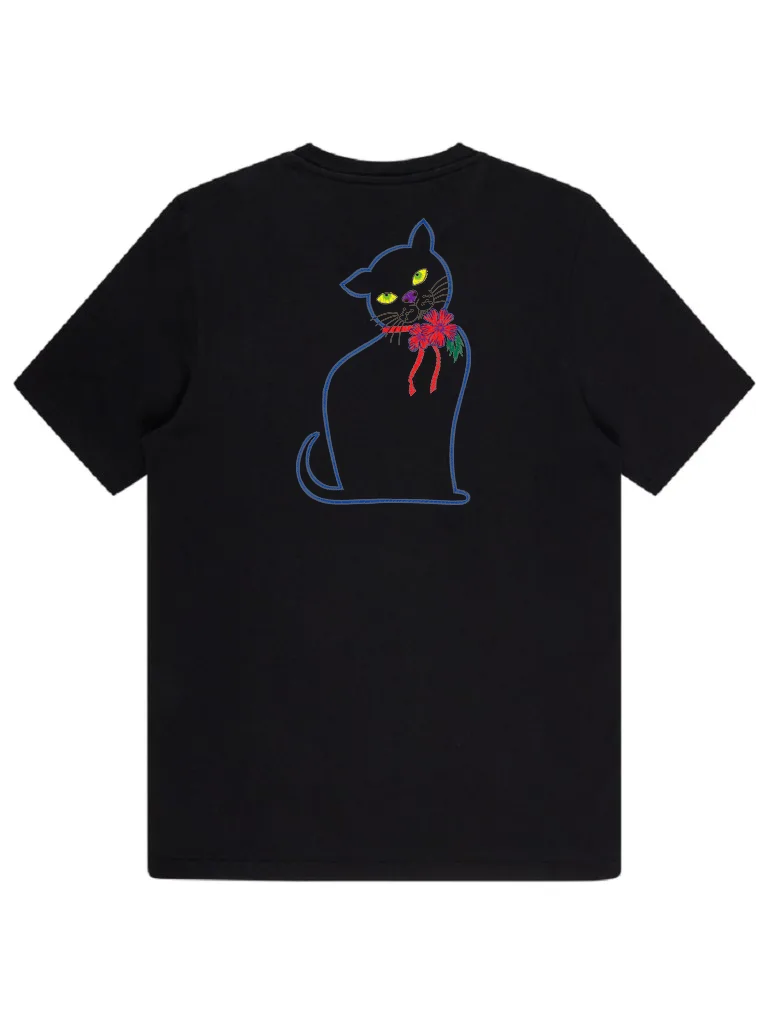 Изящная кошка с цветами (миниатюра 4)
