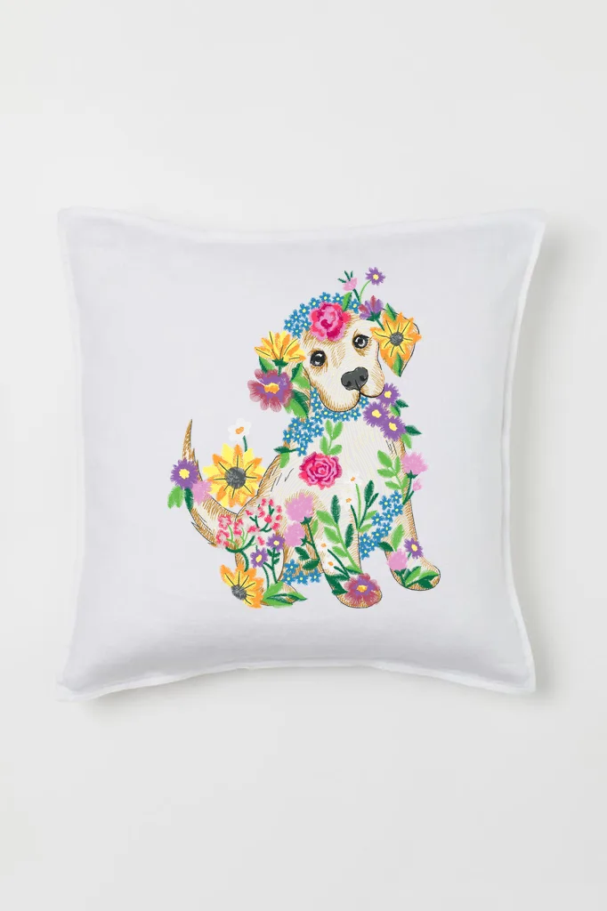 Щенок в цветах (миниатюра 2)