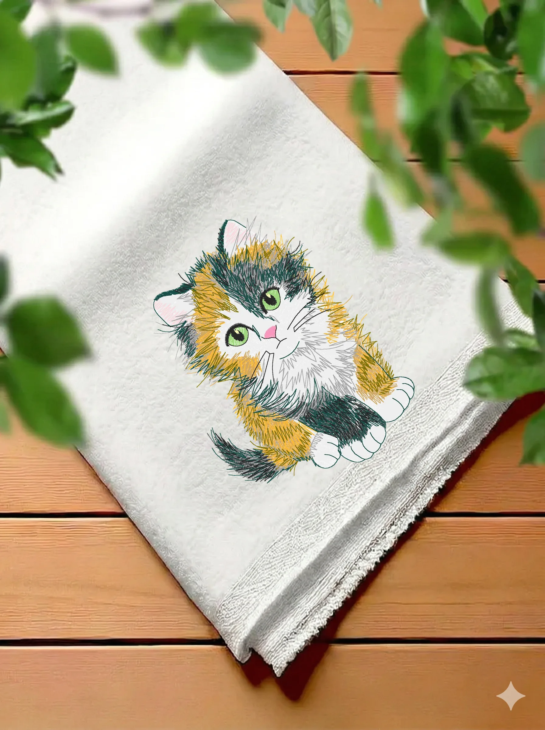 Милый трёхцветный котёнок (миниатюра 7)