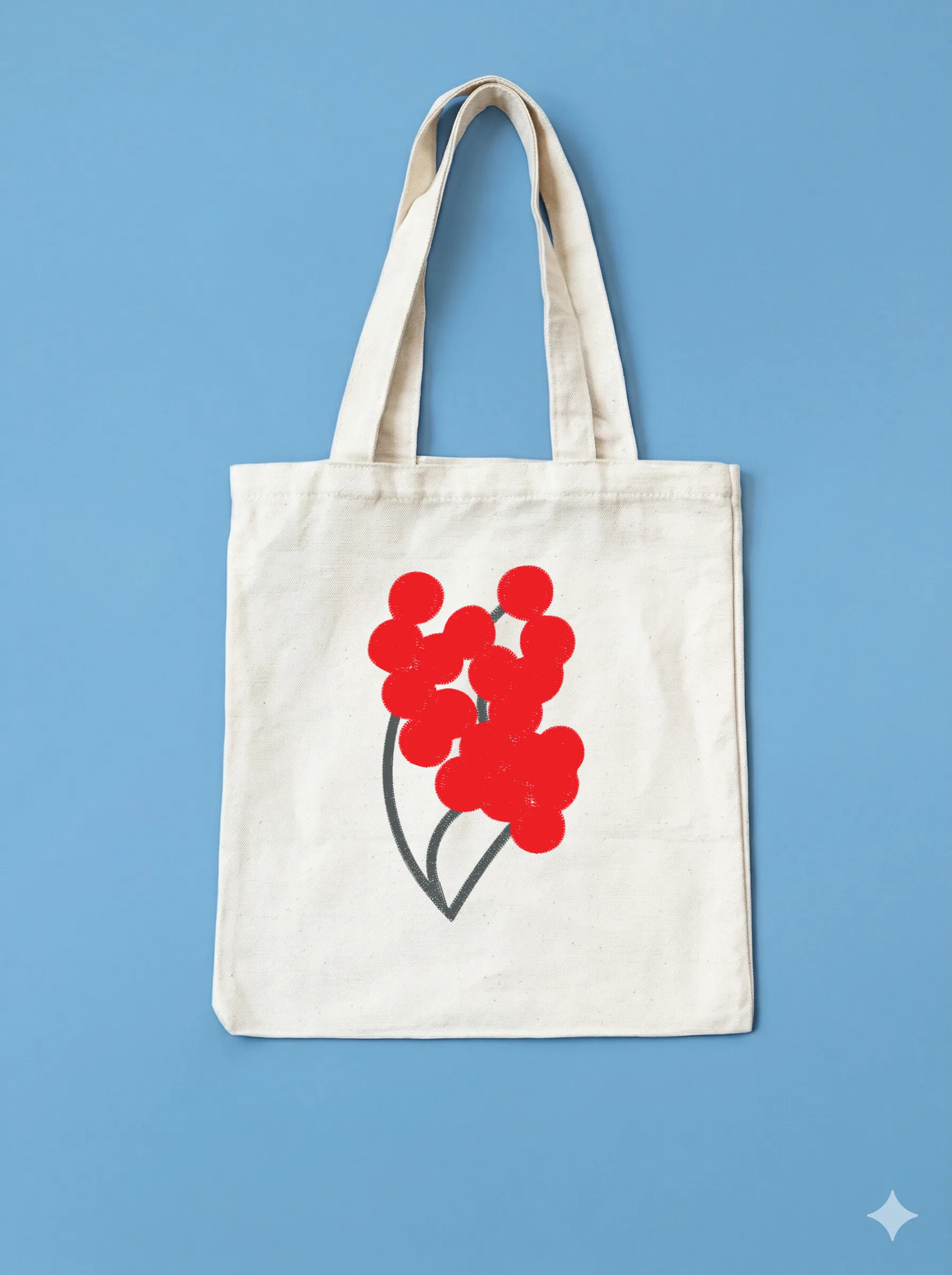 Дизайн машинной вышивки «Гроздь красных ягод» (70.9×116.6 мм) — вид 10